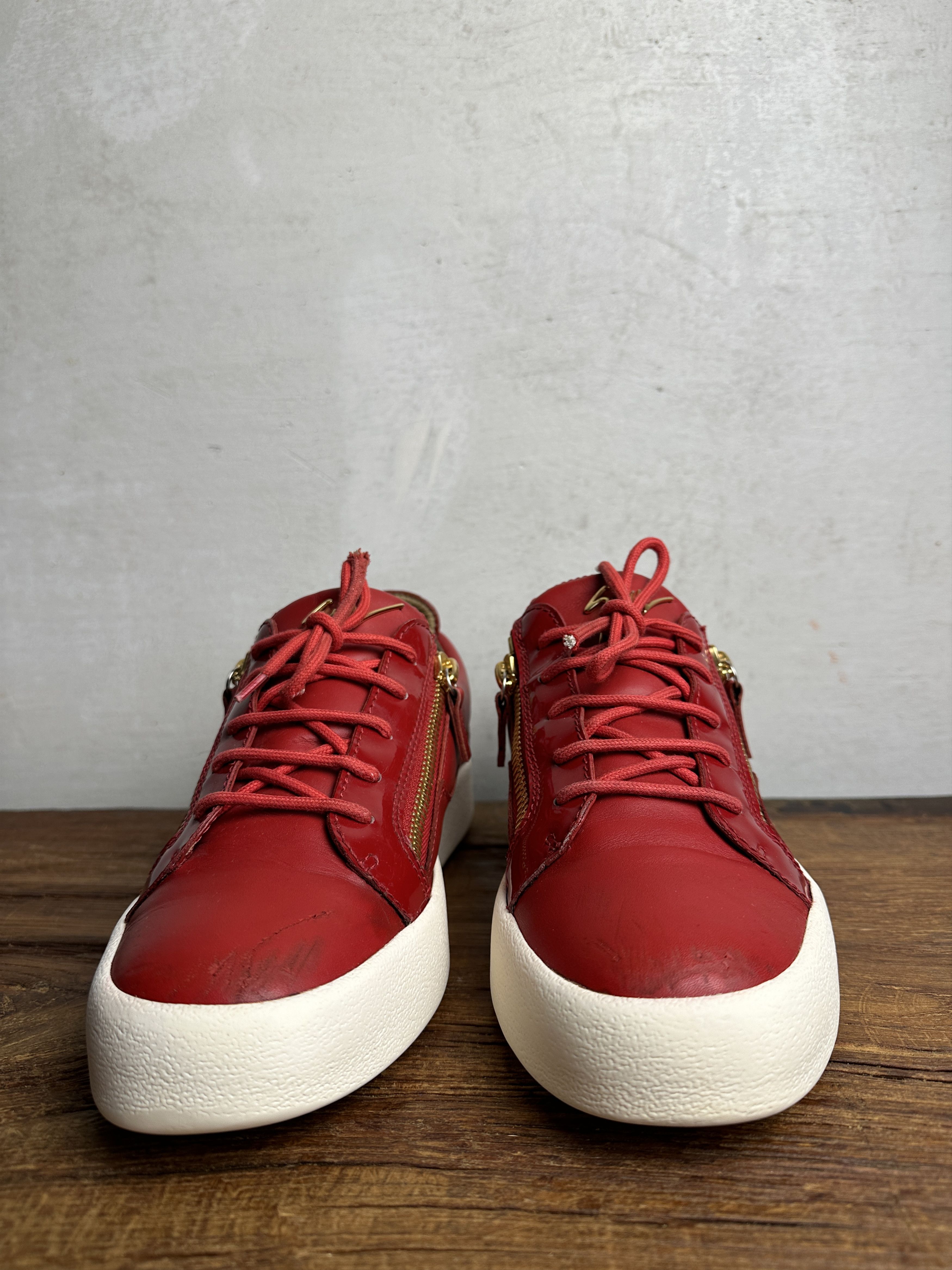 Giuseppe Zanotti Giuseppe Zanotti Red Signature Frankie Sneakers Size US 9 / EU 42 - 6 Thumbnail