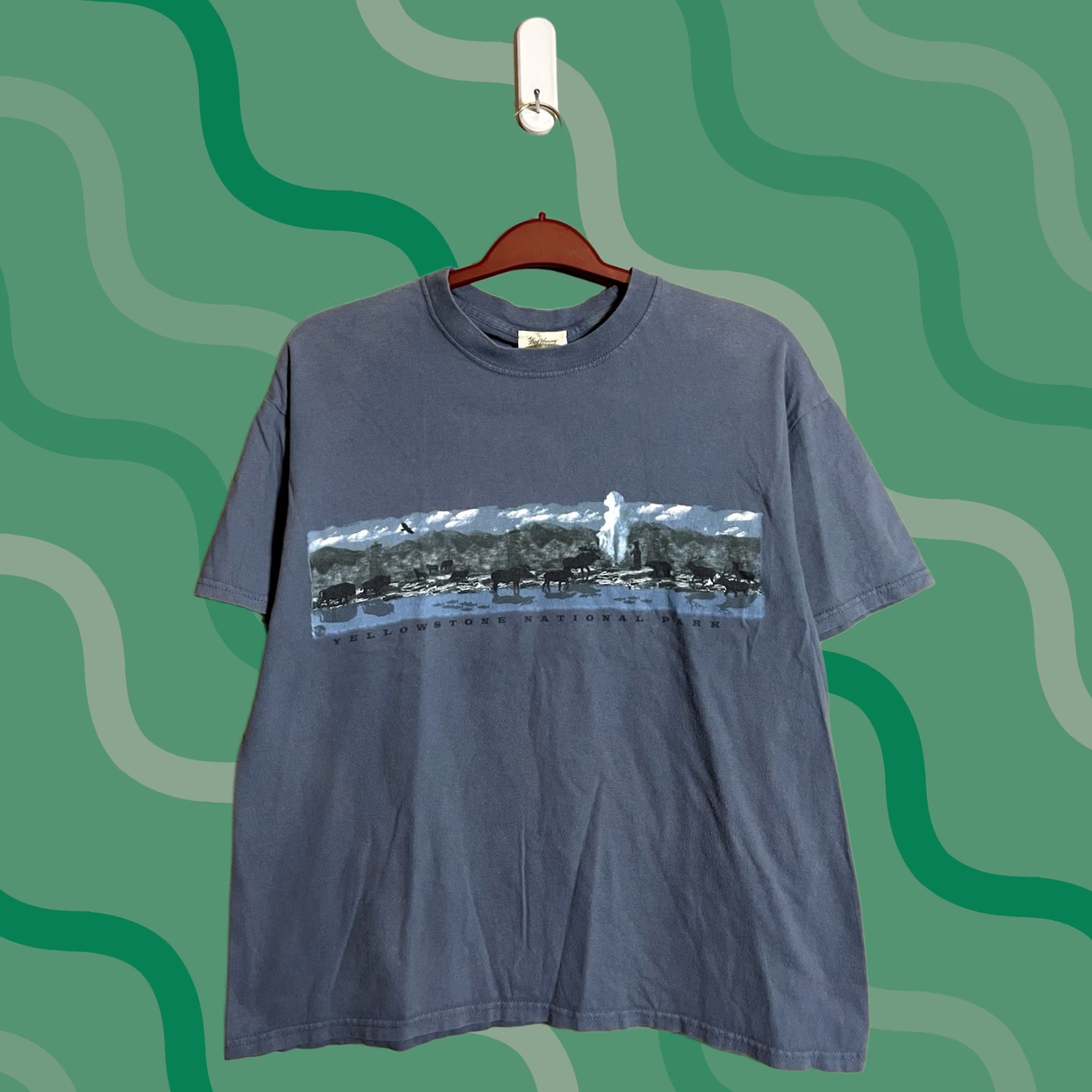 FRED Vintage Fred Harvey Trading Co Shirt Mens M Blue Yellowstone National Park (C511) 90s, Nature, USA, Grand Canyon Size US M / EU 48-50 / 2 - 1 Thumbnail