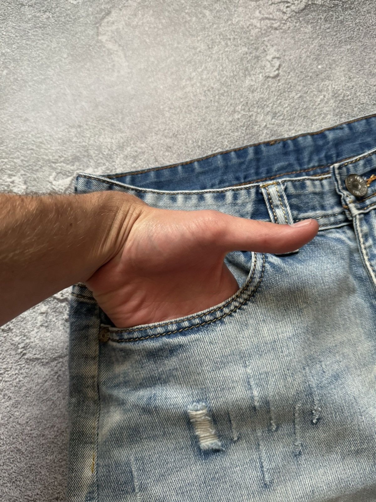 Diesel × Diesel Black Gold Diesel 32/30 blue denim distressed pant trouser Jean chino Size US 32 / EU 48 - 10 Thumbnail