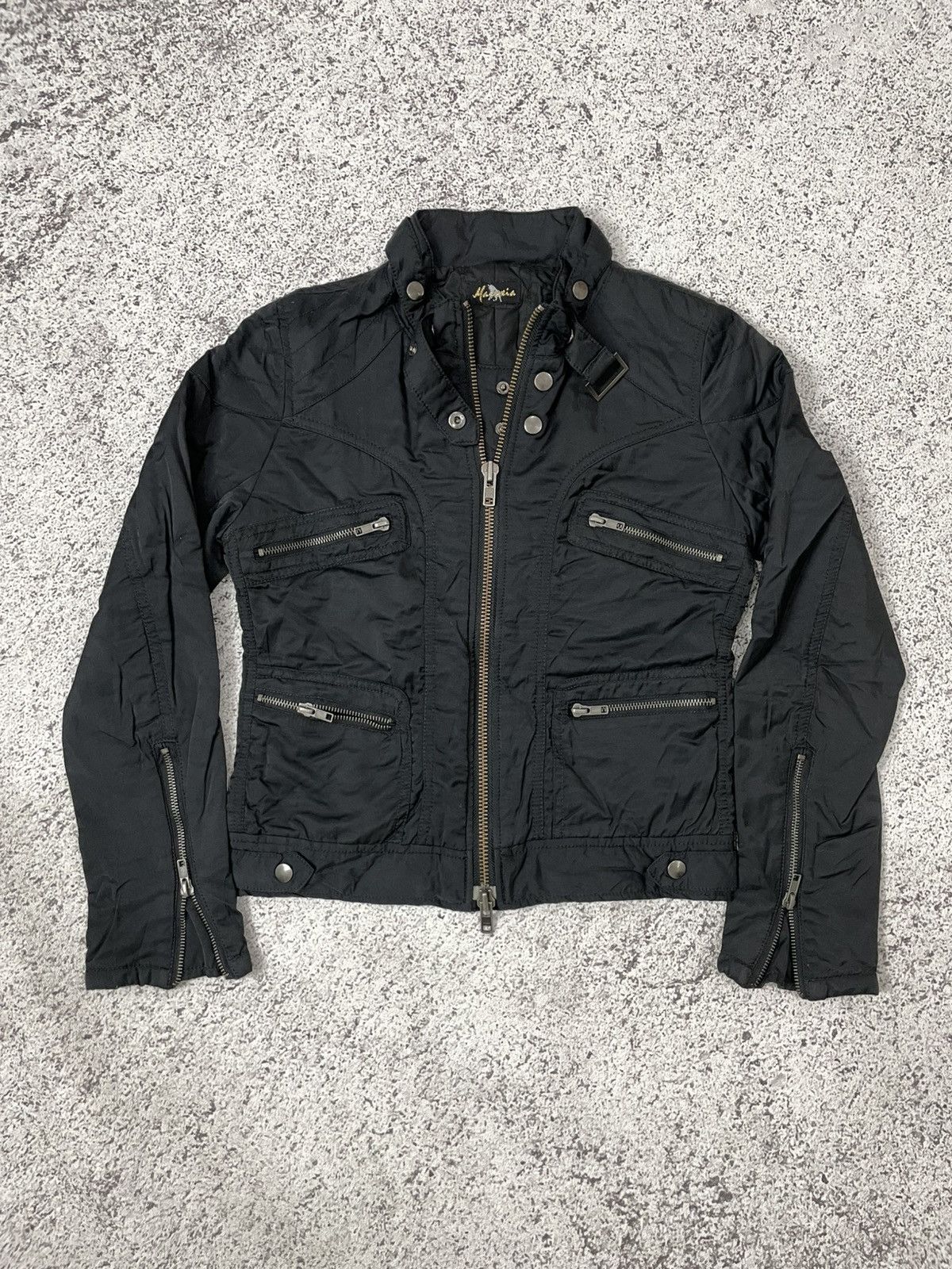 CIVARIZE 2000s Mazaria - Vkei Bikers Jacket Apocalypse Double Zipper Size US S / EU 44-46 / 1 - 4 Thumbnail