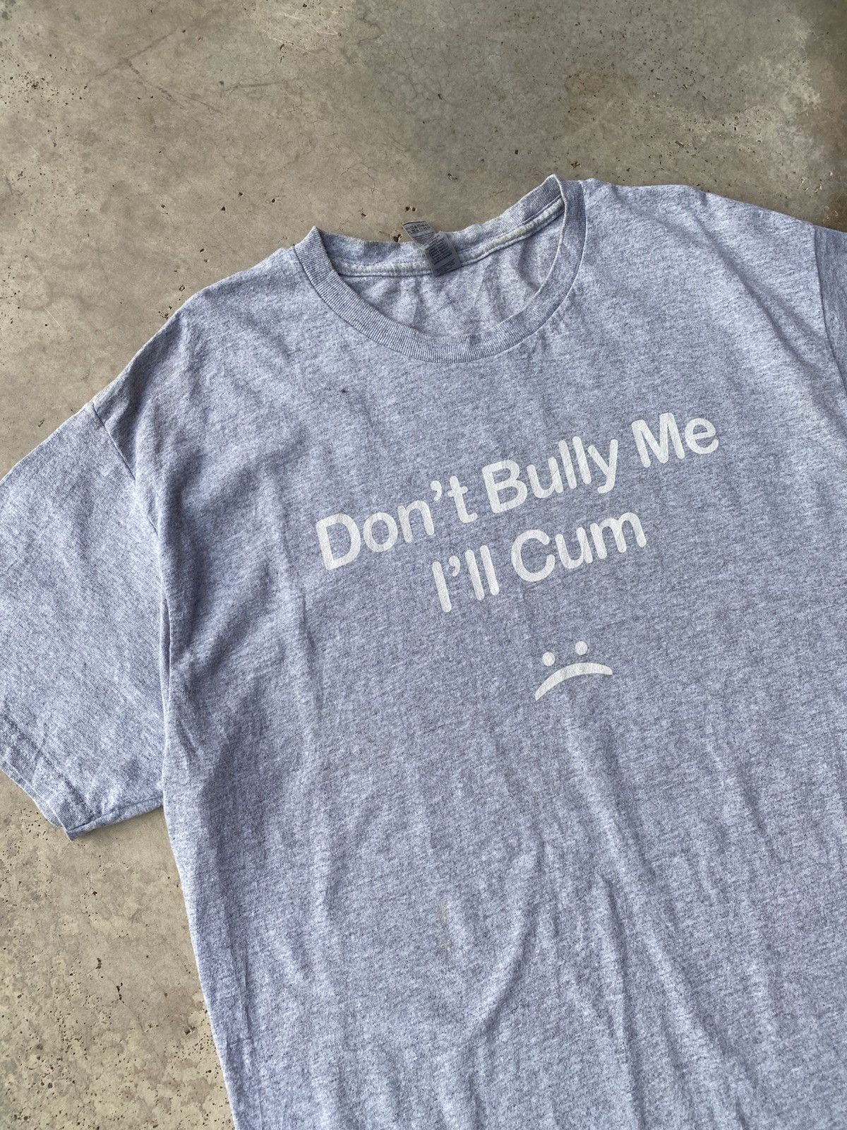 Gildan Gildan ‘Don’t Bully Me I’ll Cum’ Grey Tee Size US L / EU 52-54 / 3 - 2 Thumbnail