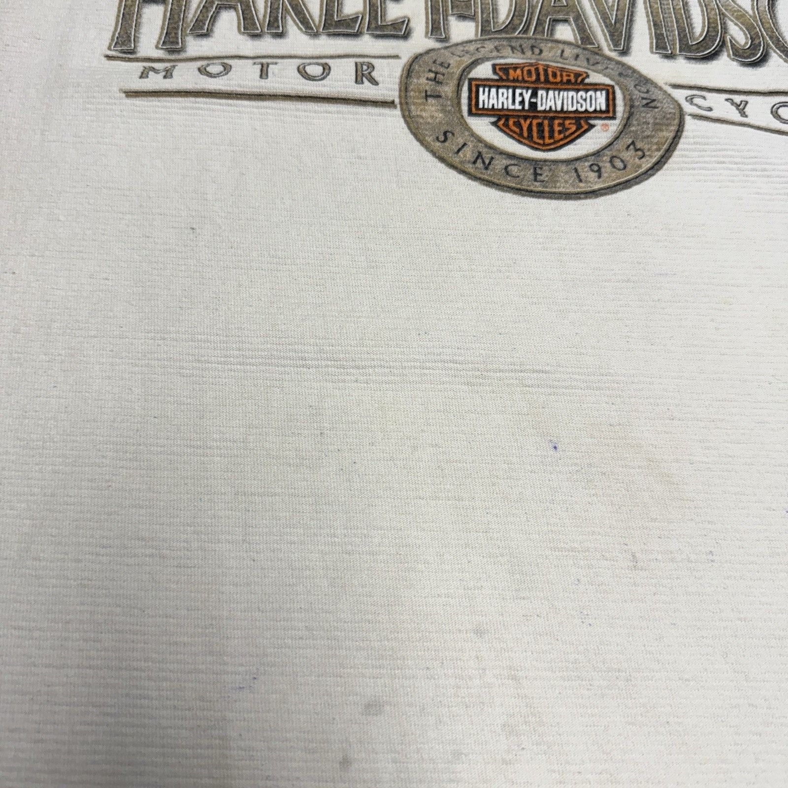 Harley Davidson Vintage Y2K Harley Davidson T Shirt Mens XL 23.5x27.5 White Size US XL / EU 56 / 4 - 10 Thumbnail