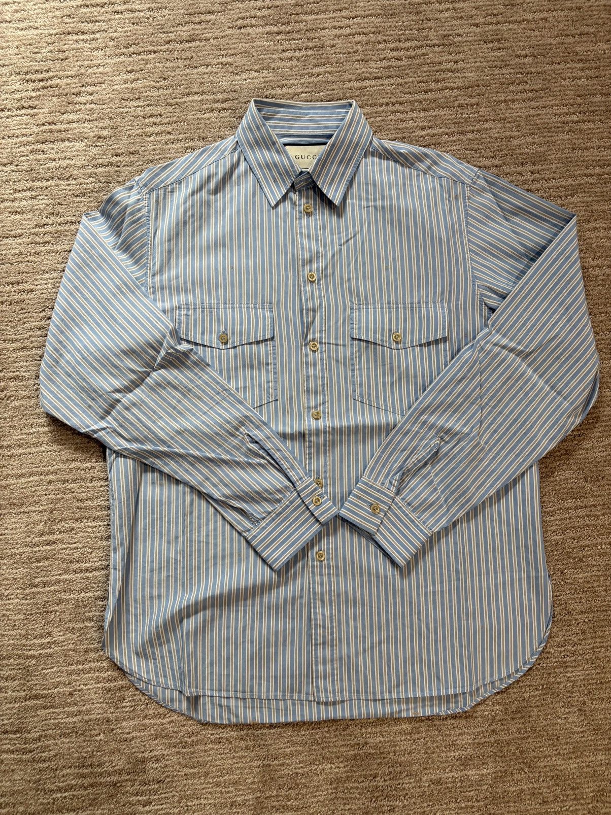 Gucci Gucci gg striped shirt Size US M / EU 48-50 / 2 - 2 Thumbnail