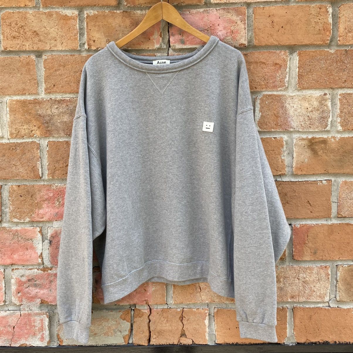 Acne Studios Acne Studios Grey Face Patch Sweatshirt Size M / US 6-8 / IT 42-44 - 1 Thumbnail