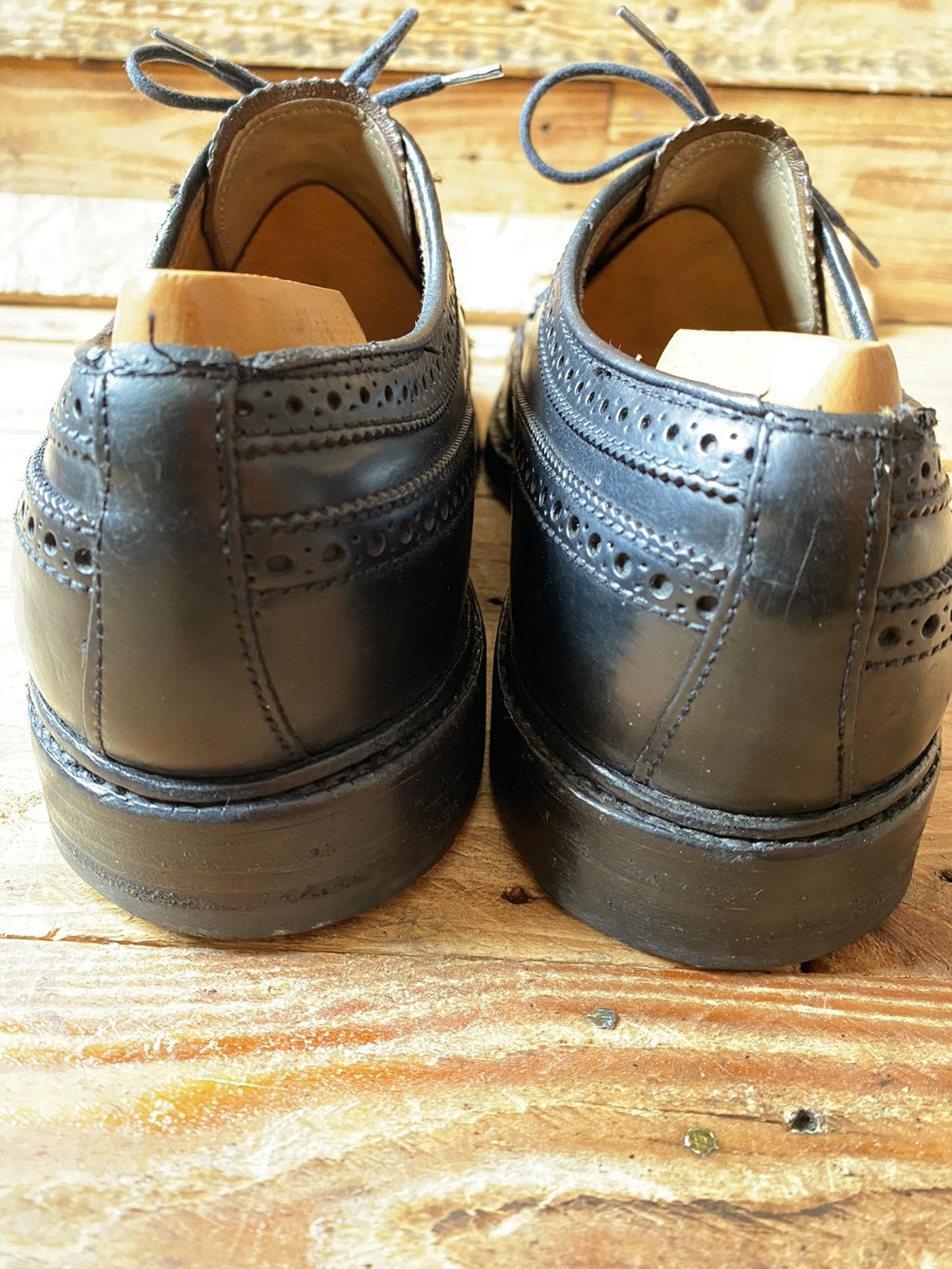 Alden Alden shell cordovan black leather oxford shoes sz 8E Size US 8 / EU 41 - 4 Thumbnail