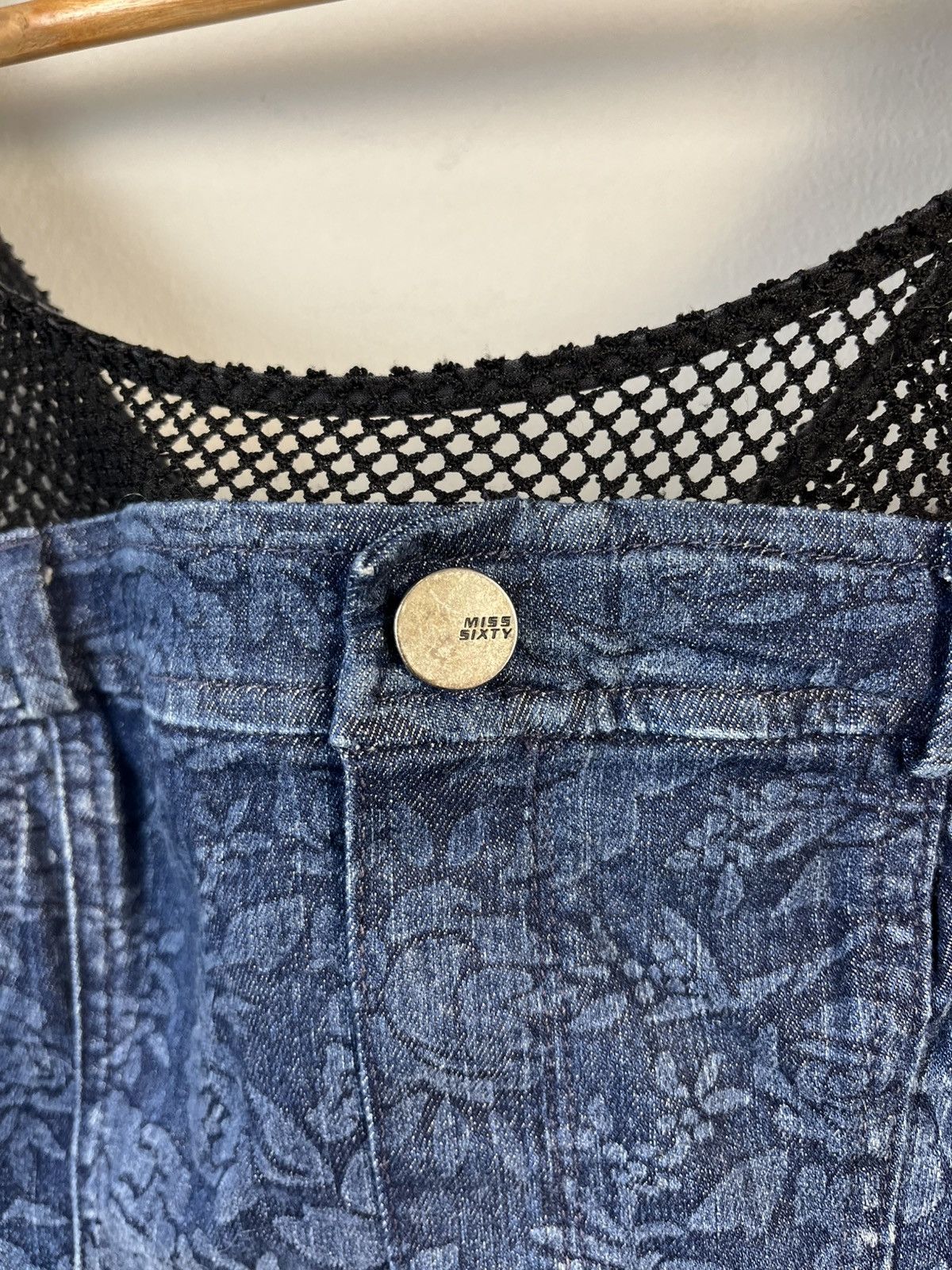 Miss Sixty Miss Sixty Y2K Denim Cotton Mini Dress Made in Italy Size S / US 4 / IT 40 - 5 Thumbnail