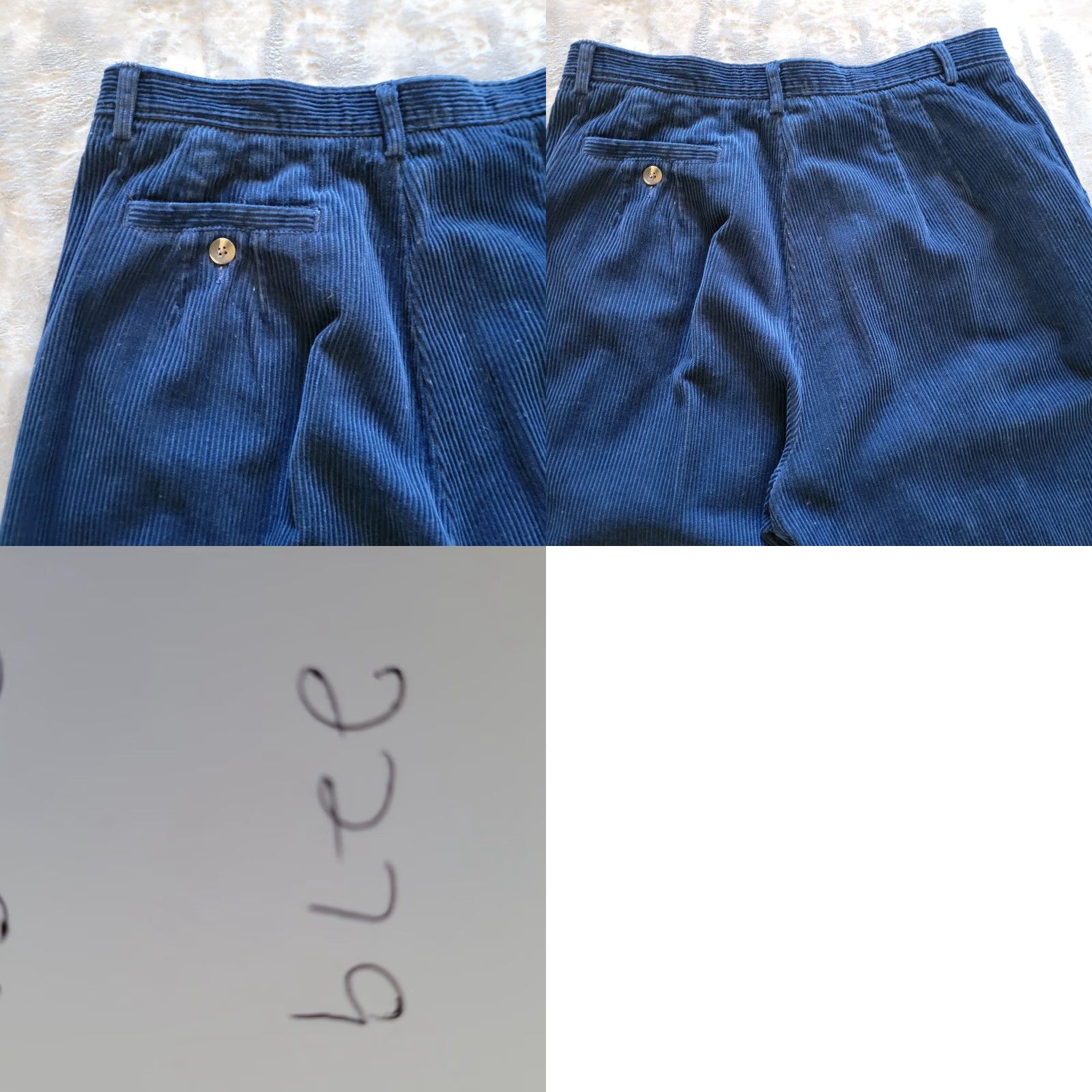 Pendleton Pendleton Womens Pants 14 Blue Corduroy Tapered Pleated Classic Casual Career Size 24" / US 00 / IT 34 - 9 Thumbnail