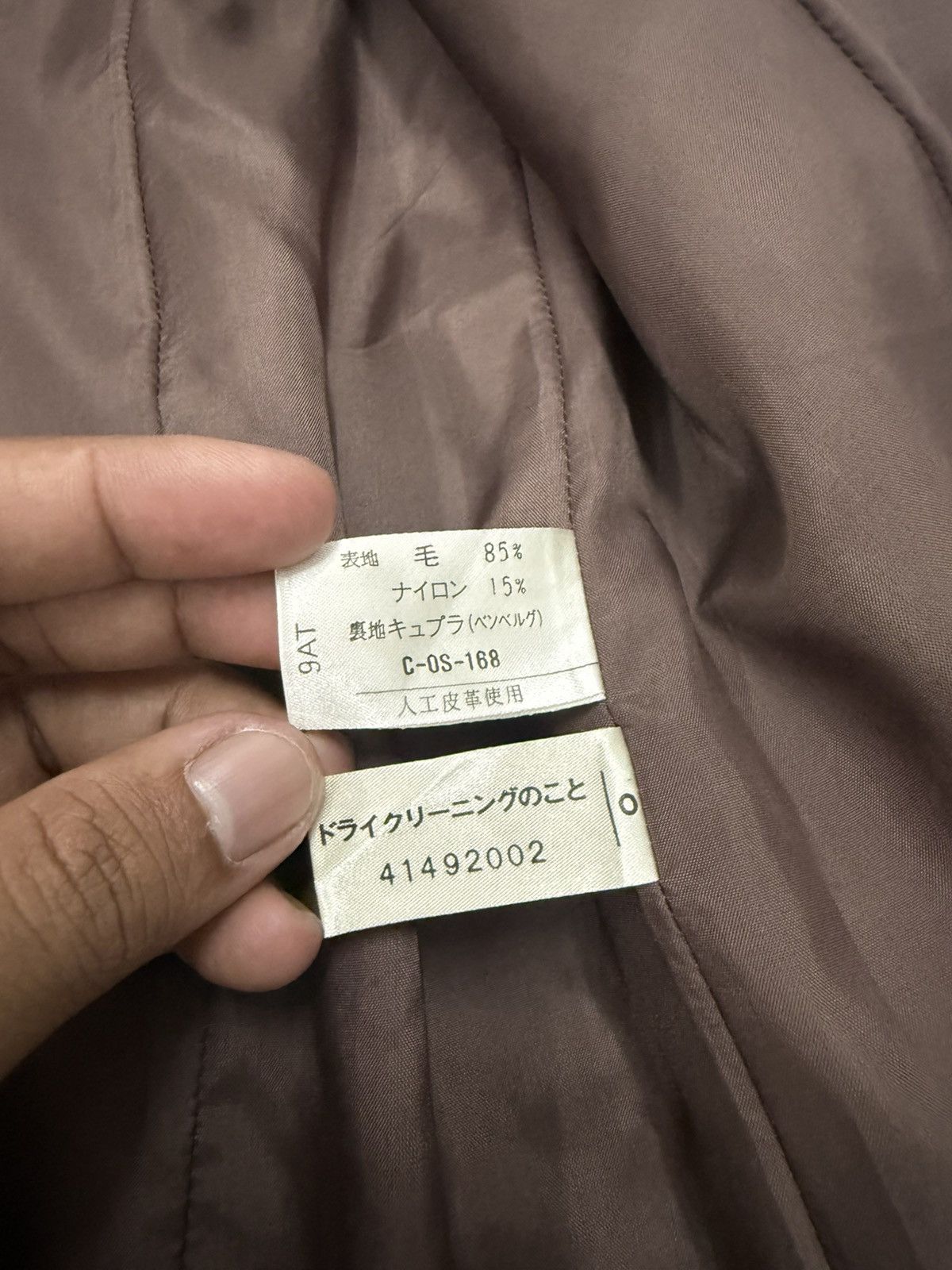French Connection Christian Aujard Herringbone Collarless Coat Classic France Size M / US 6-8 / IT 42-44 - 9 Thumbnail