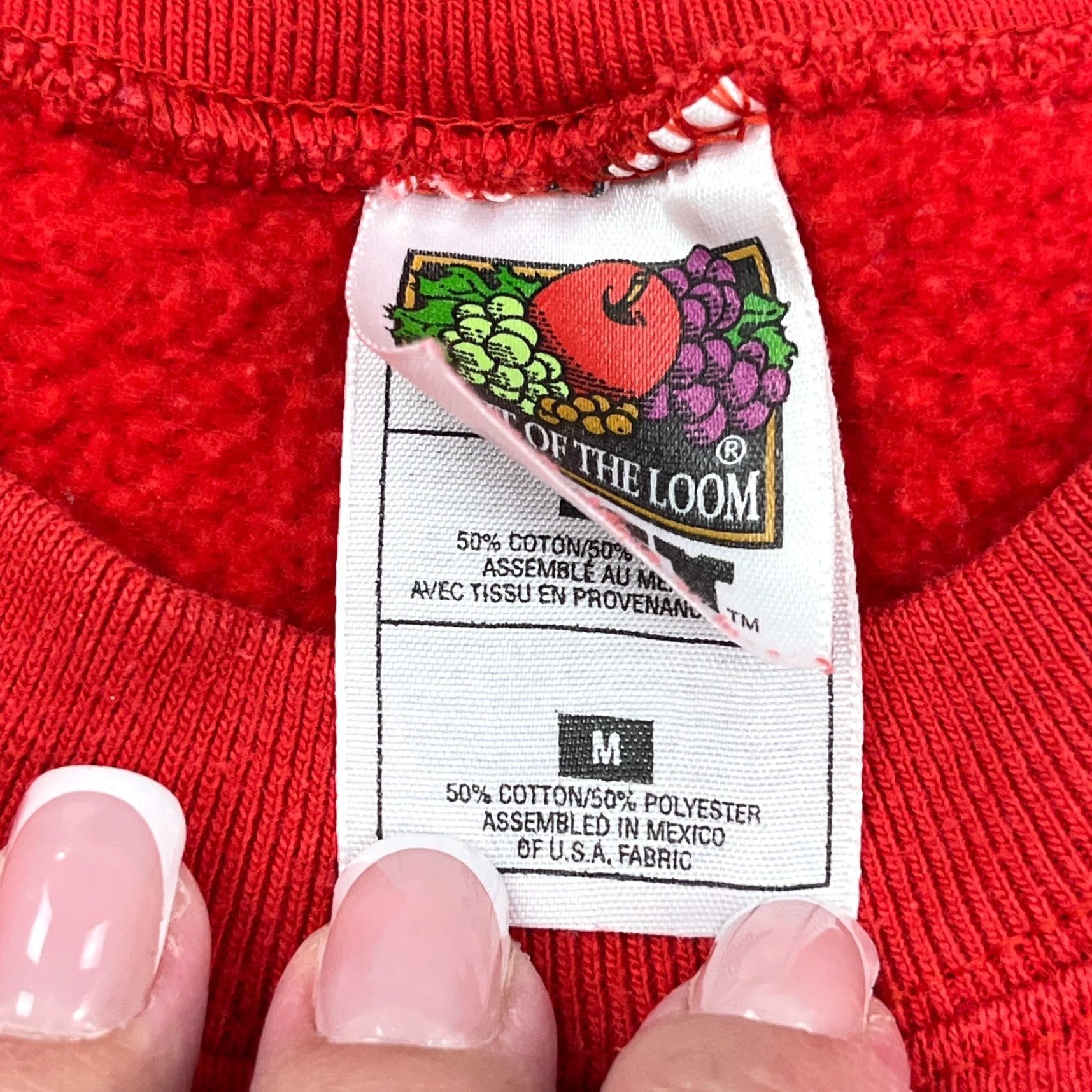 Fruit Of The Loom VINTAGE Fruit of the Loom Sweater Shirt Women M Red 90s Christmas USA Graphic Print P* Size M / US 6-8 / IT 42-44 - 7 Thumbnail