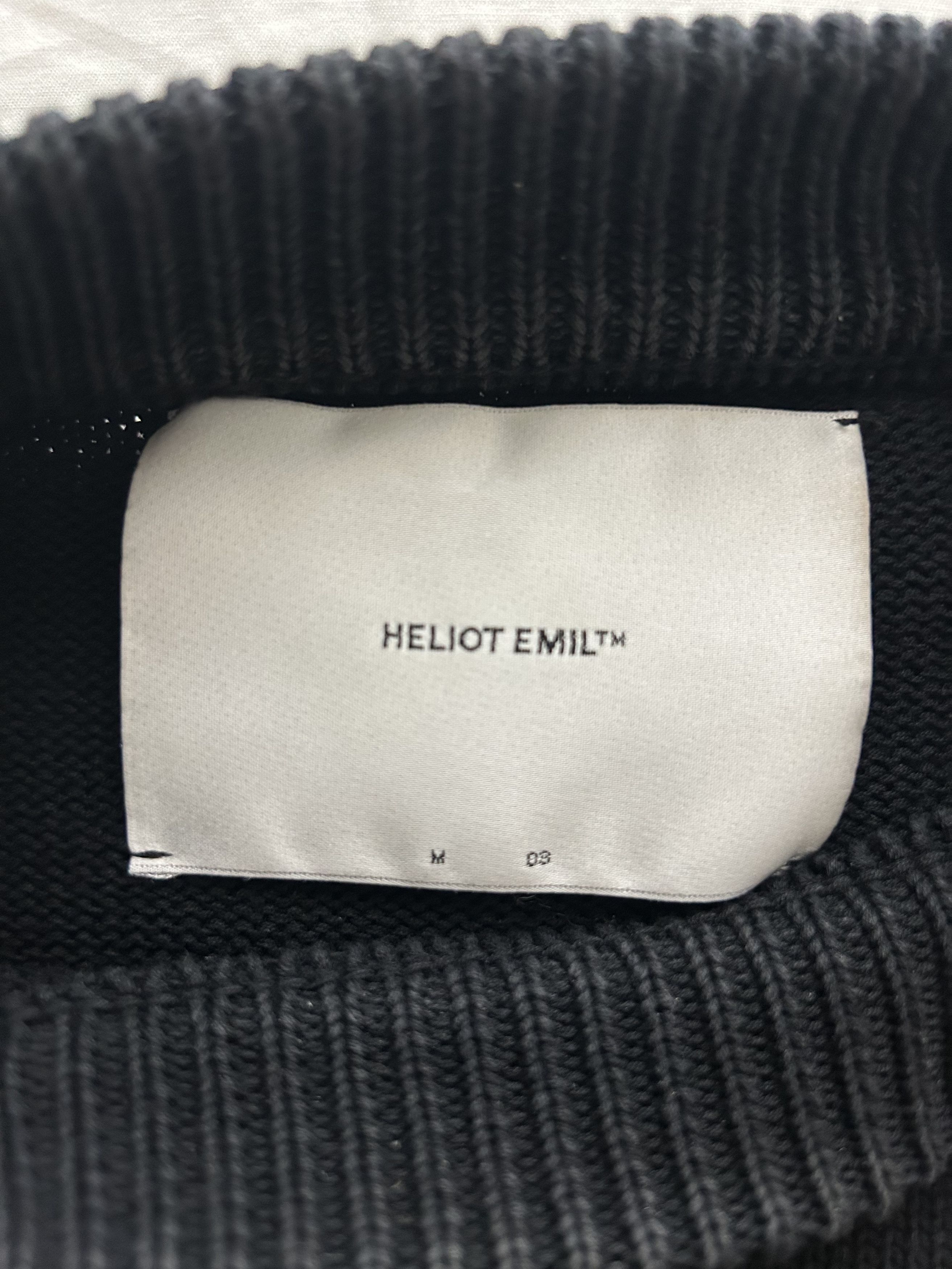 Heliot Emil Heliot Emil Black Knit Logo Sweater Size US M / EU 48-50 / 2 - 5 Thumbnail