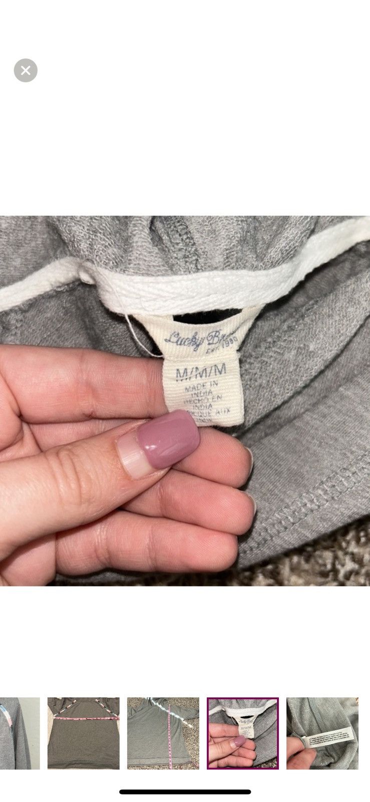 Lucky Brand Lucky brand women’s medium grey hoodie‎ Size M / US 6-8 / IT 42-44 - 5 Thumbnail