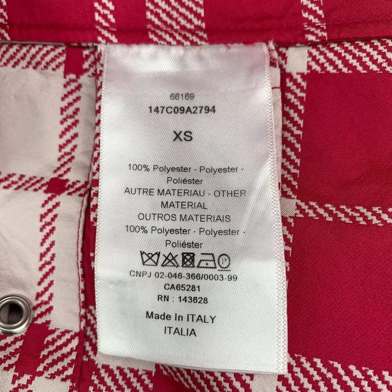 Dior Christian Dior Red Plaid Hoodie Long Sleeve-2505 Size US XS / EU 42 / 0 - 8 Thumbnail