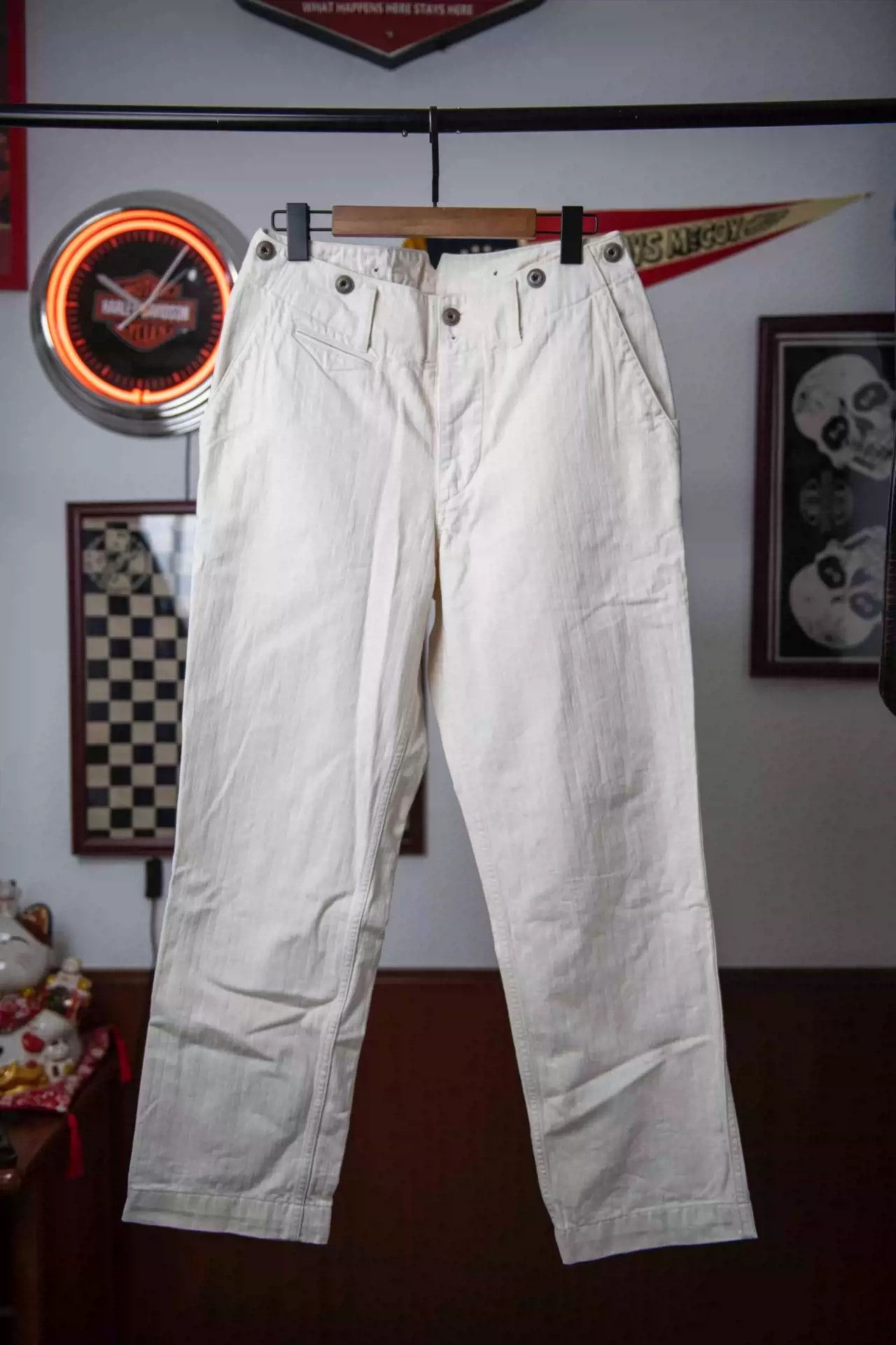 Image of Freewheelers Construction Overalls in White, Men's (Size 30)