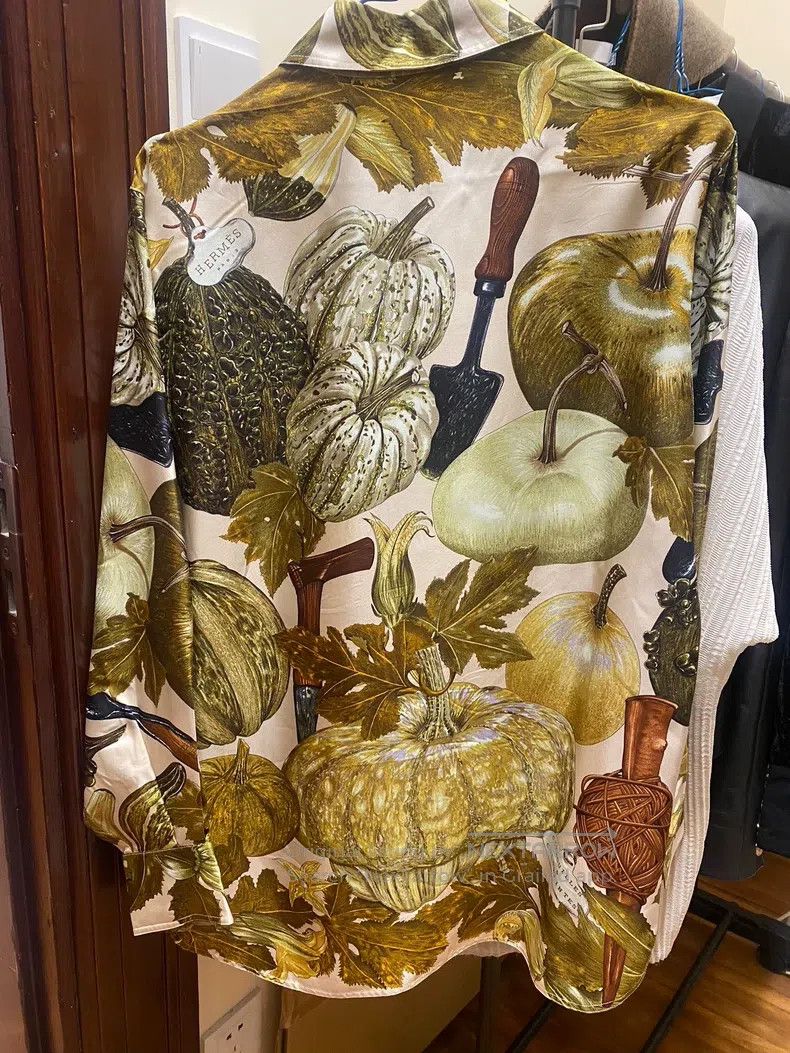 Hermes Hermes Pumpkin silk shirt Size XXS / US 00 / IT 34 - 4 Thumbnail