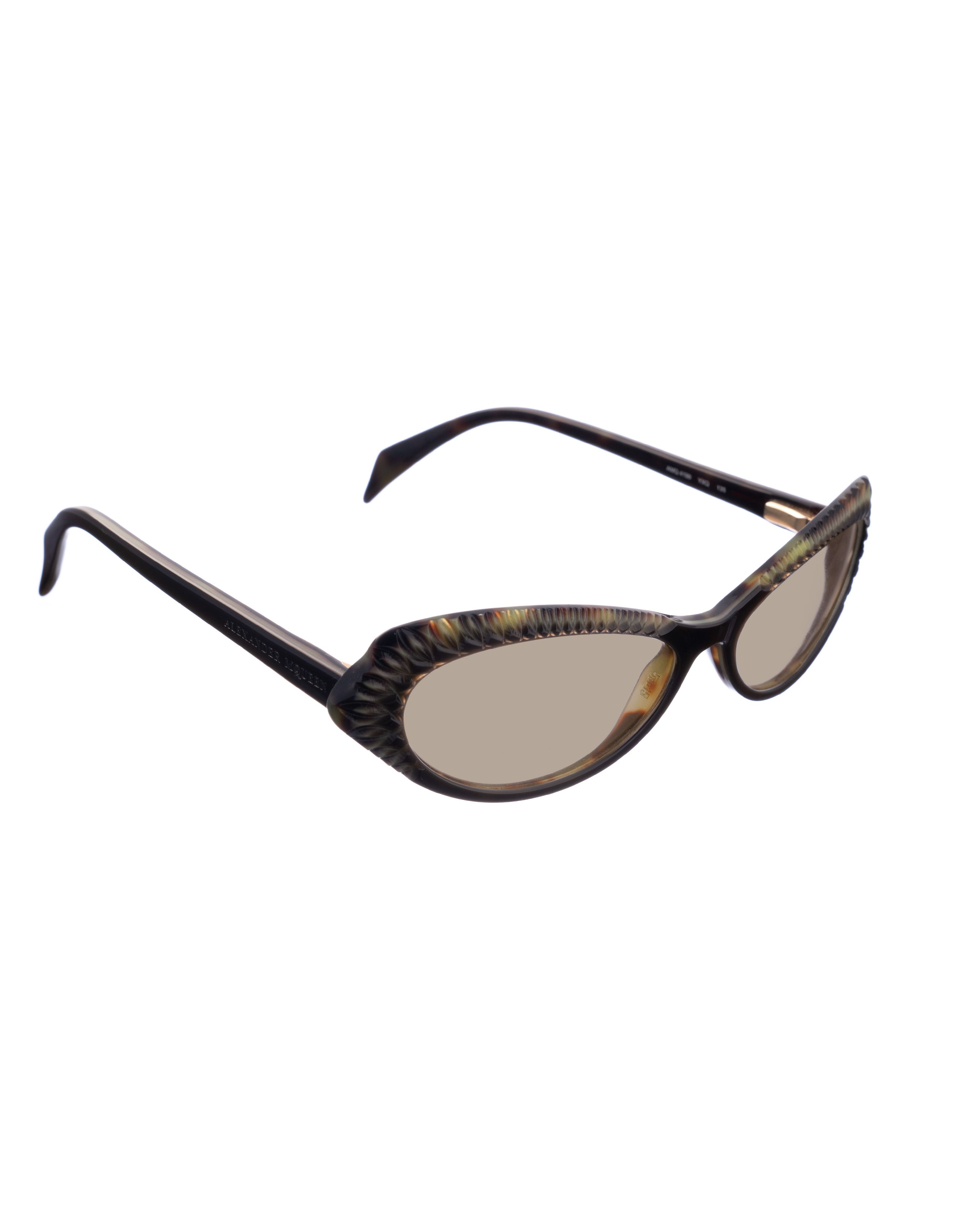 Alexander McQueen Alexander McQueen '90s Havana 3D Cat-Eye Sunglasses Size ONE SIZE - 2 Thumbnail