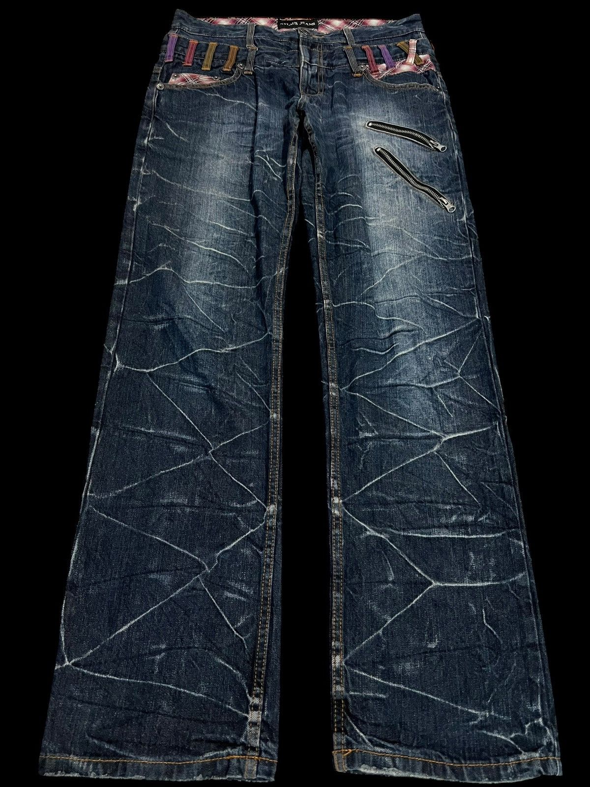 Pre-owned Hysteric Glamour X If Six Was Nine Double Waist 90's Nylaus Clawmark Washed Jean In Blue
