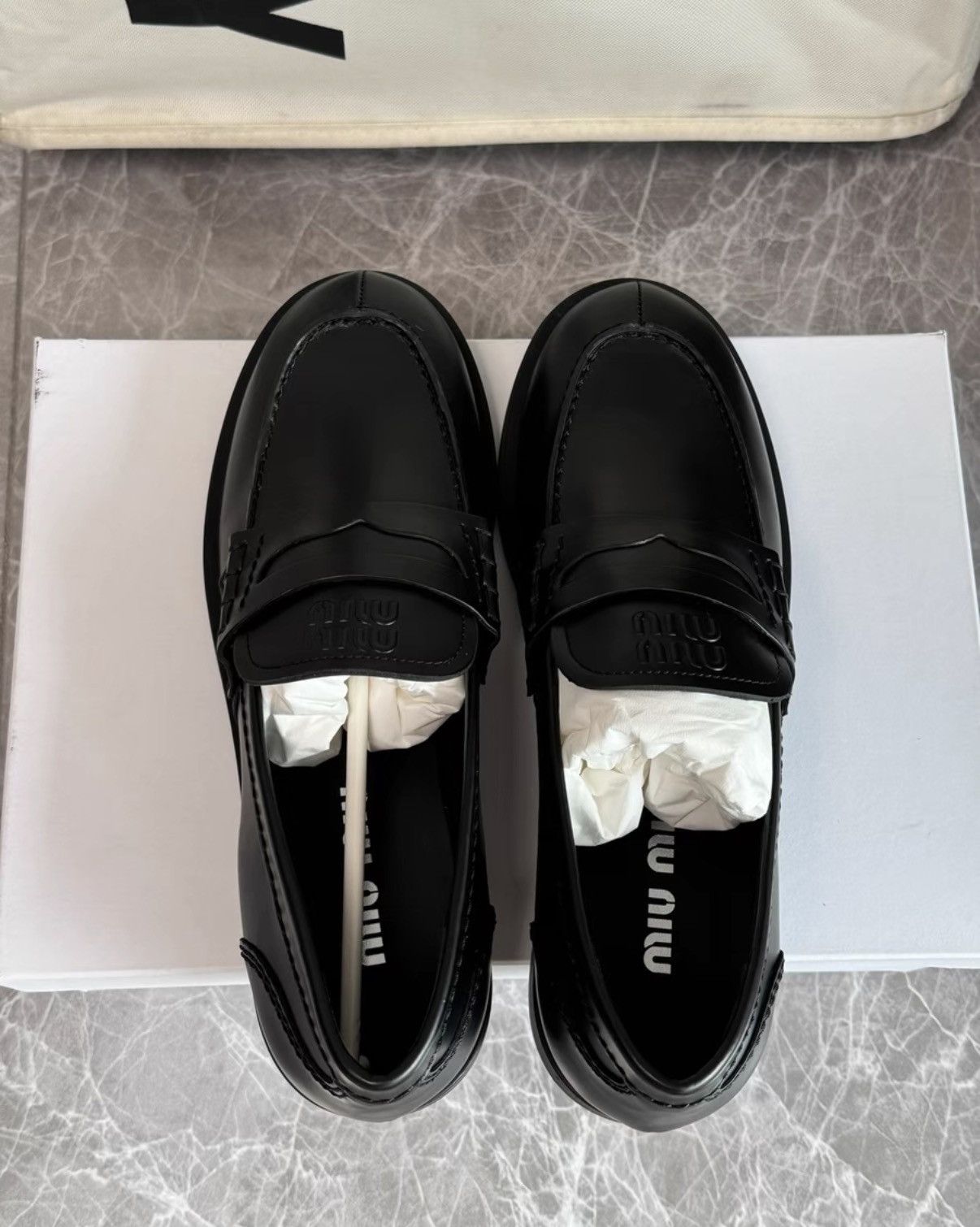 Miu Miu Miu Miu Classic Black Loafers K6 Size US 6.5 / IT 36.5 - 6 Thumbnail