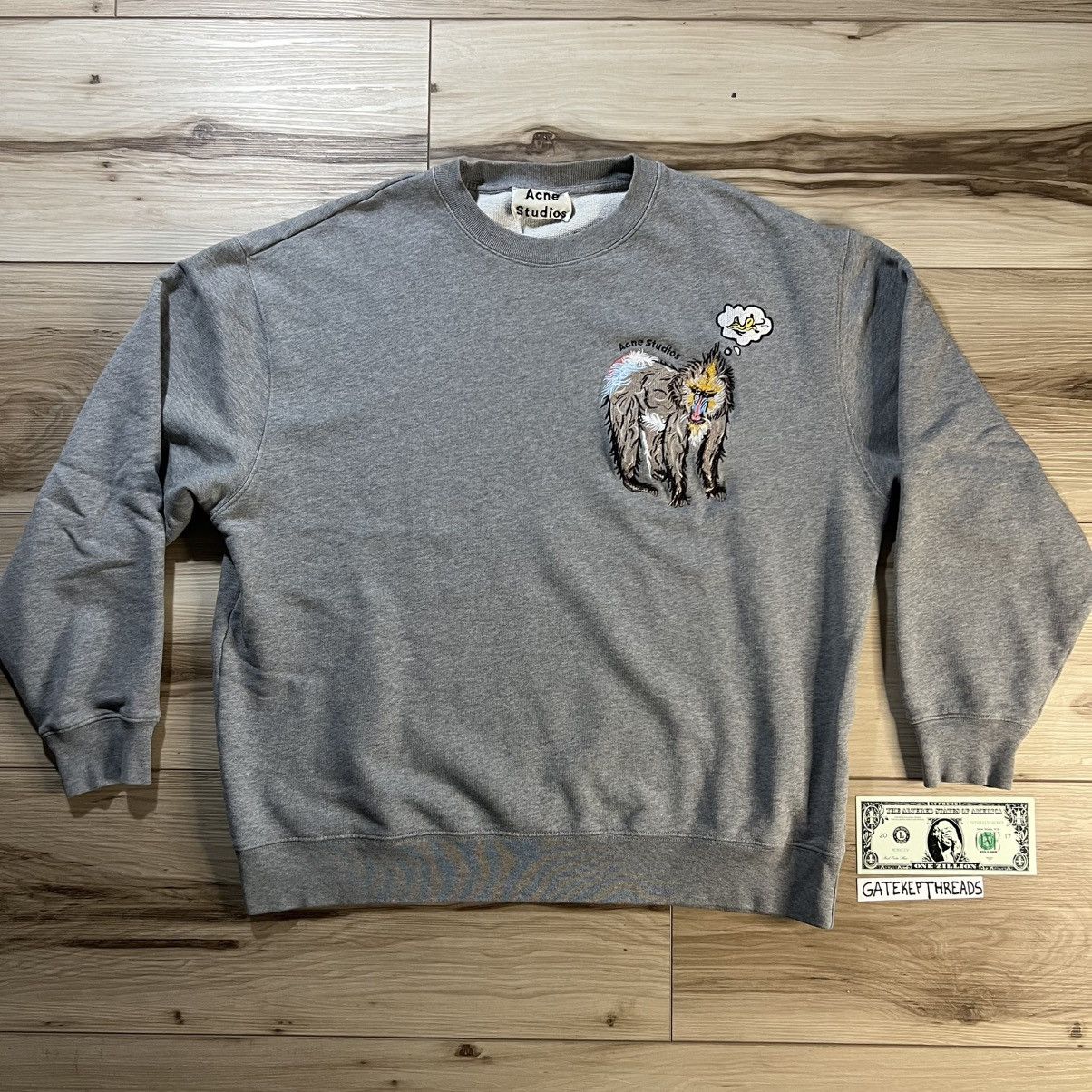 Grey Pullover Sweatshirt Rafiki Monkey Banana