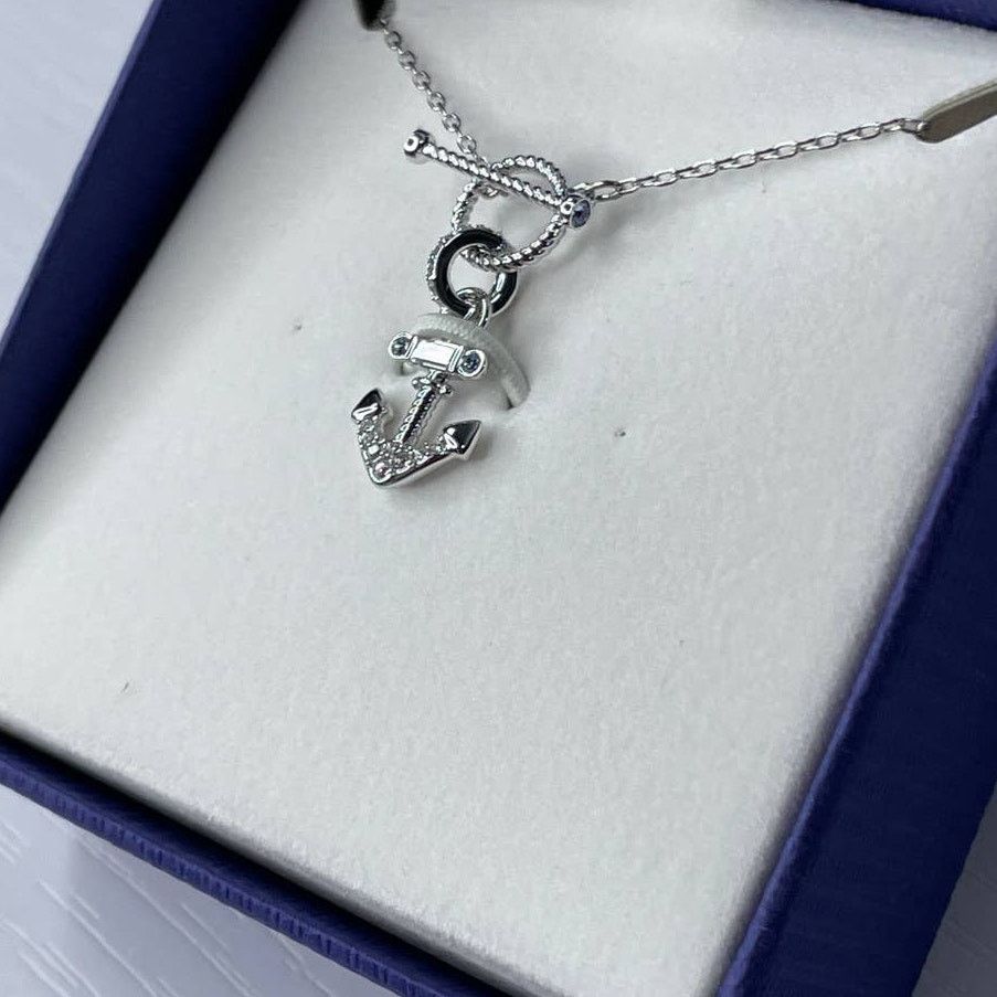 Swarovski Swarovski Travel Exclusive Anchor Rhodium Plated Necklace Size ONE SIZE - 5 Thumbnail