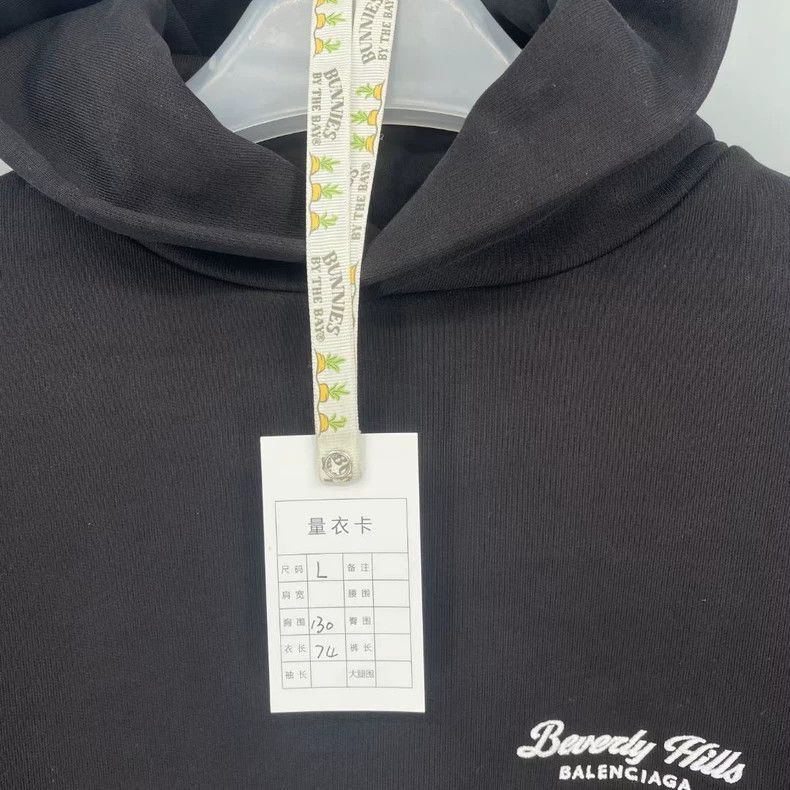 Balenciaga Balenciaga FW24 new black embroidered letter logo hoodie-25 Size US S / EU 44-46 / 1 - 5 Thumbnail
