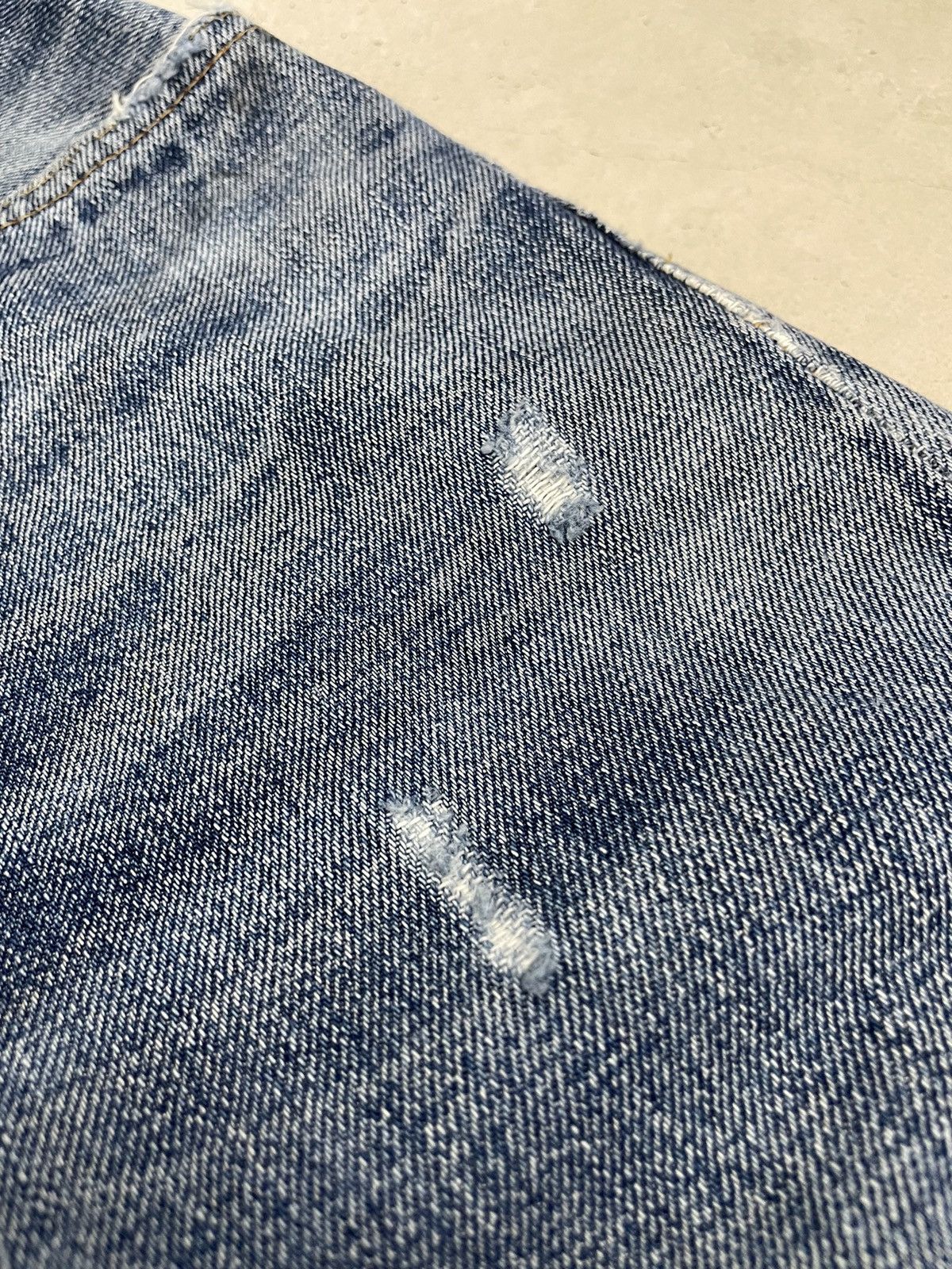 Levis 505 Talon Big E Redline Selvedge Repro Distressed