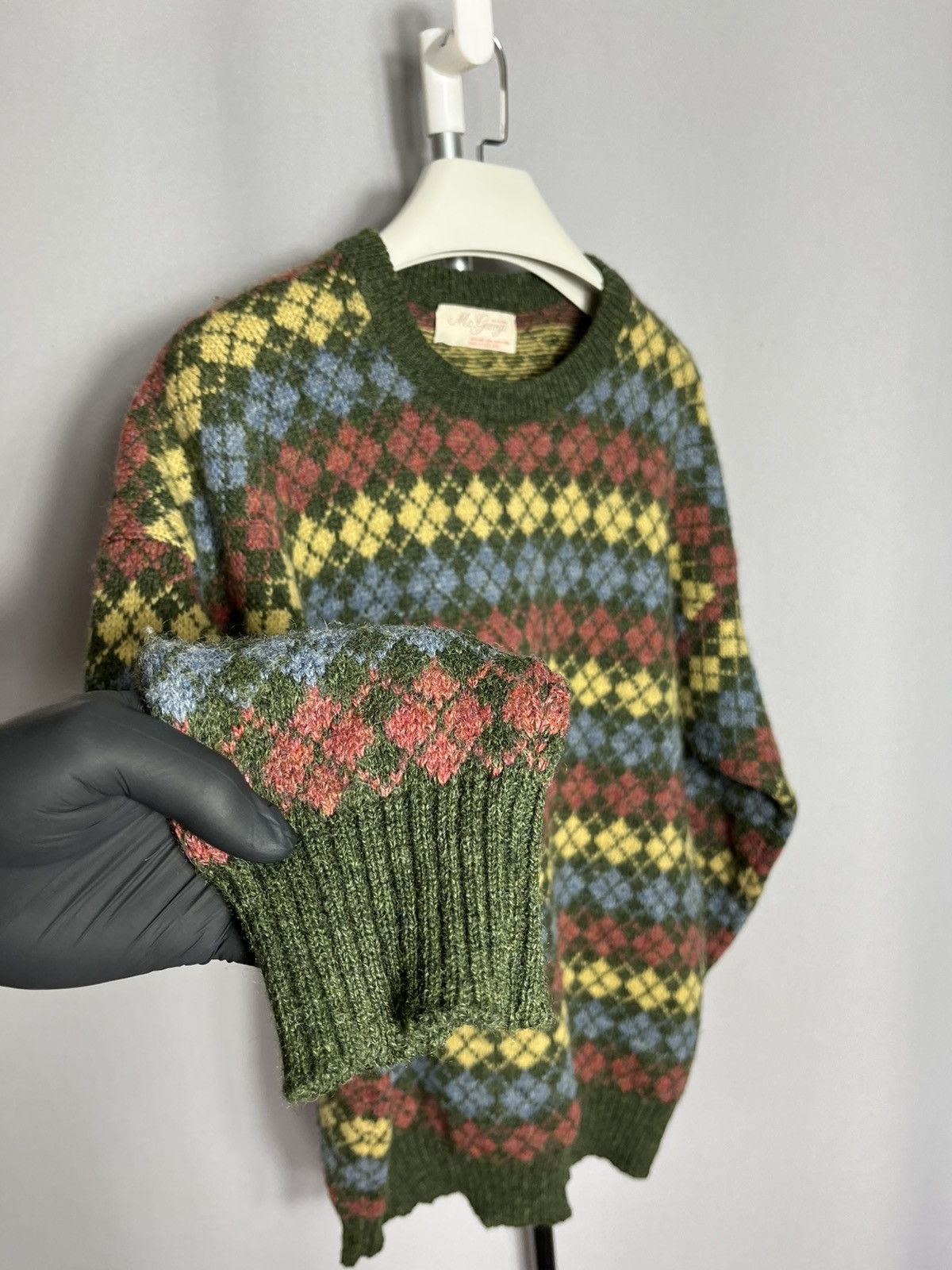 Other mcgeorge sweater argyle shetland 100% new wool mens knit Size US M / EU 48-50 / 2 - 2 Thumbnail