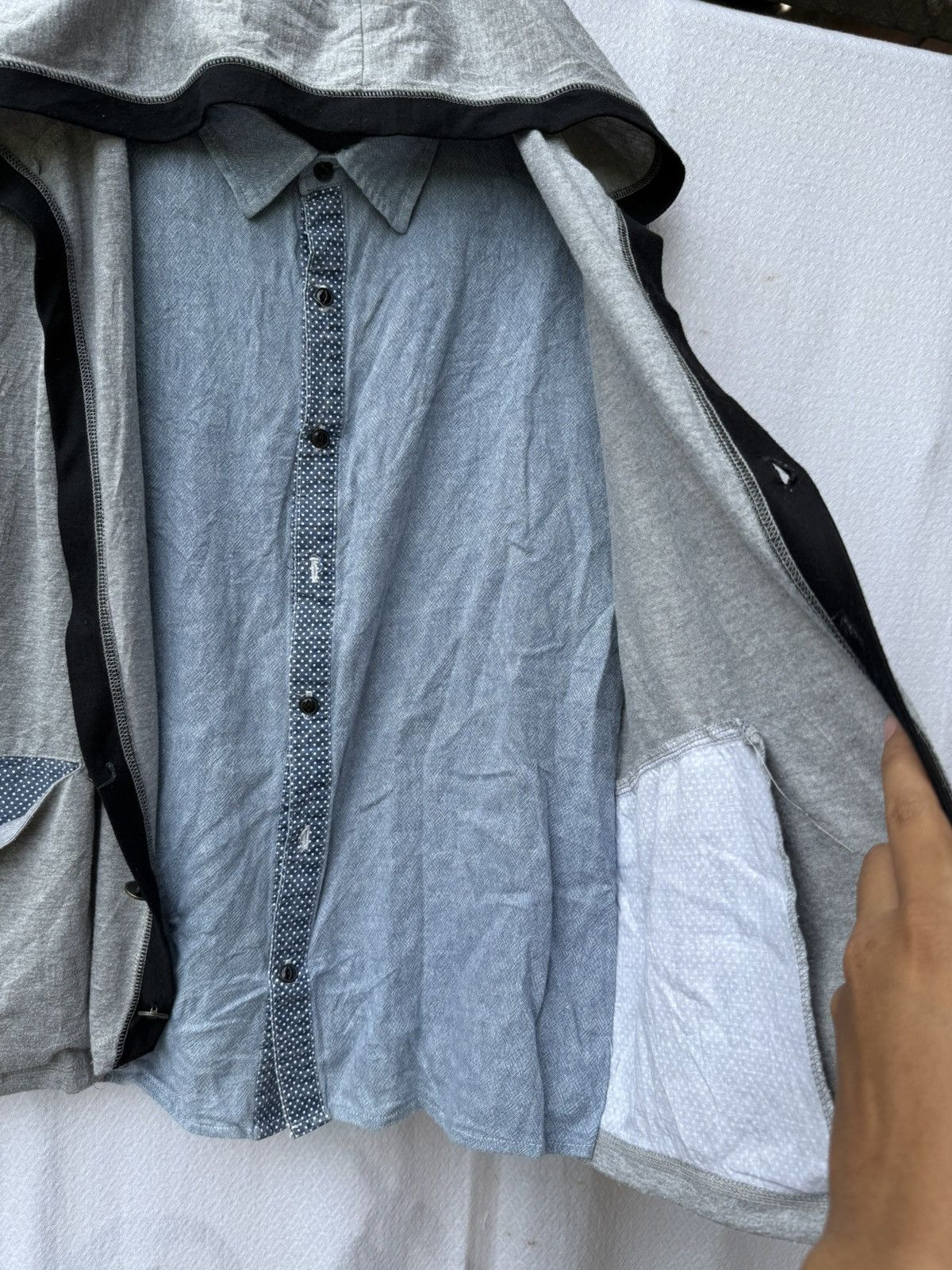 Hysteric Glamour Double layers cardigan hoodie button up shirt Size US M / EU 48-50 / 2 - 9 Thumbnail