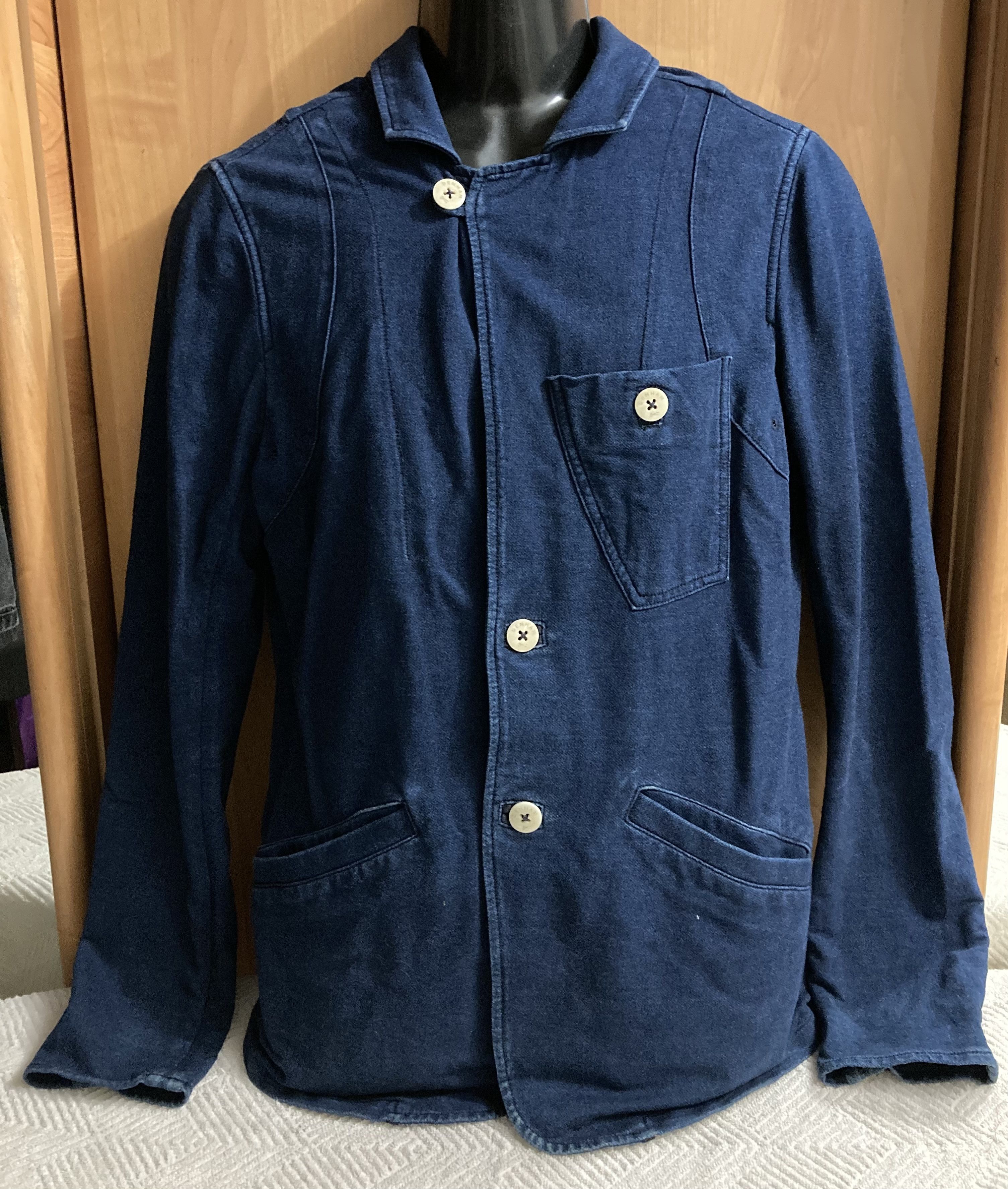 DENHAM × Japanese Brand Japan Used Type Denham Denim Tailored Jacket Stretch Indigo Size US M / EU 48-50 / 2 - 1 Thumbnail