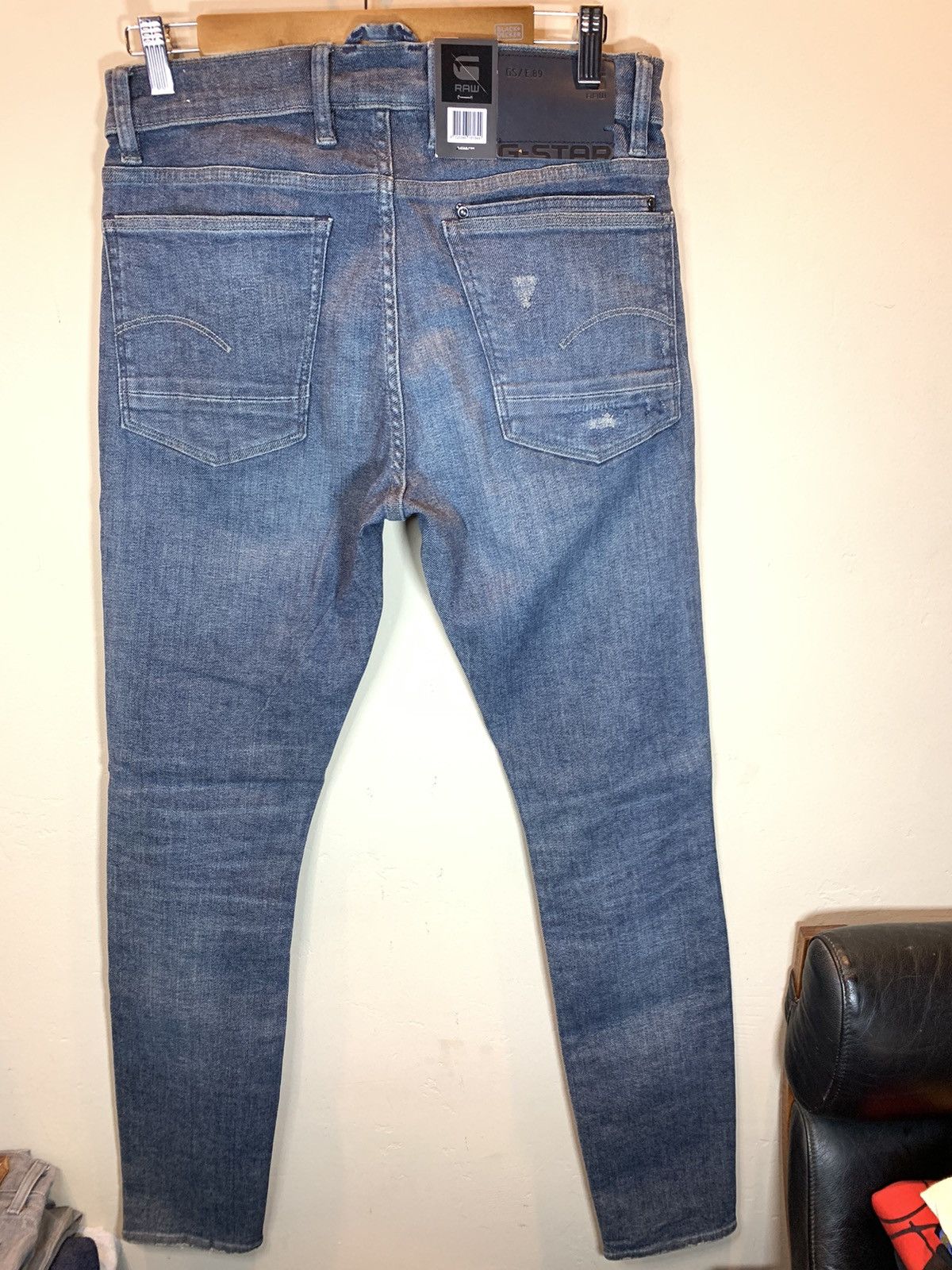Designer × G-Star *RARE* New G-Star Raw Lancet Distressed Japanese Denim Jeans Size US 32 / EU 48 - 2 Thumbnail