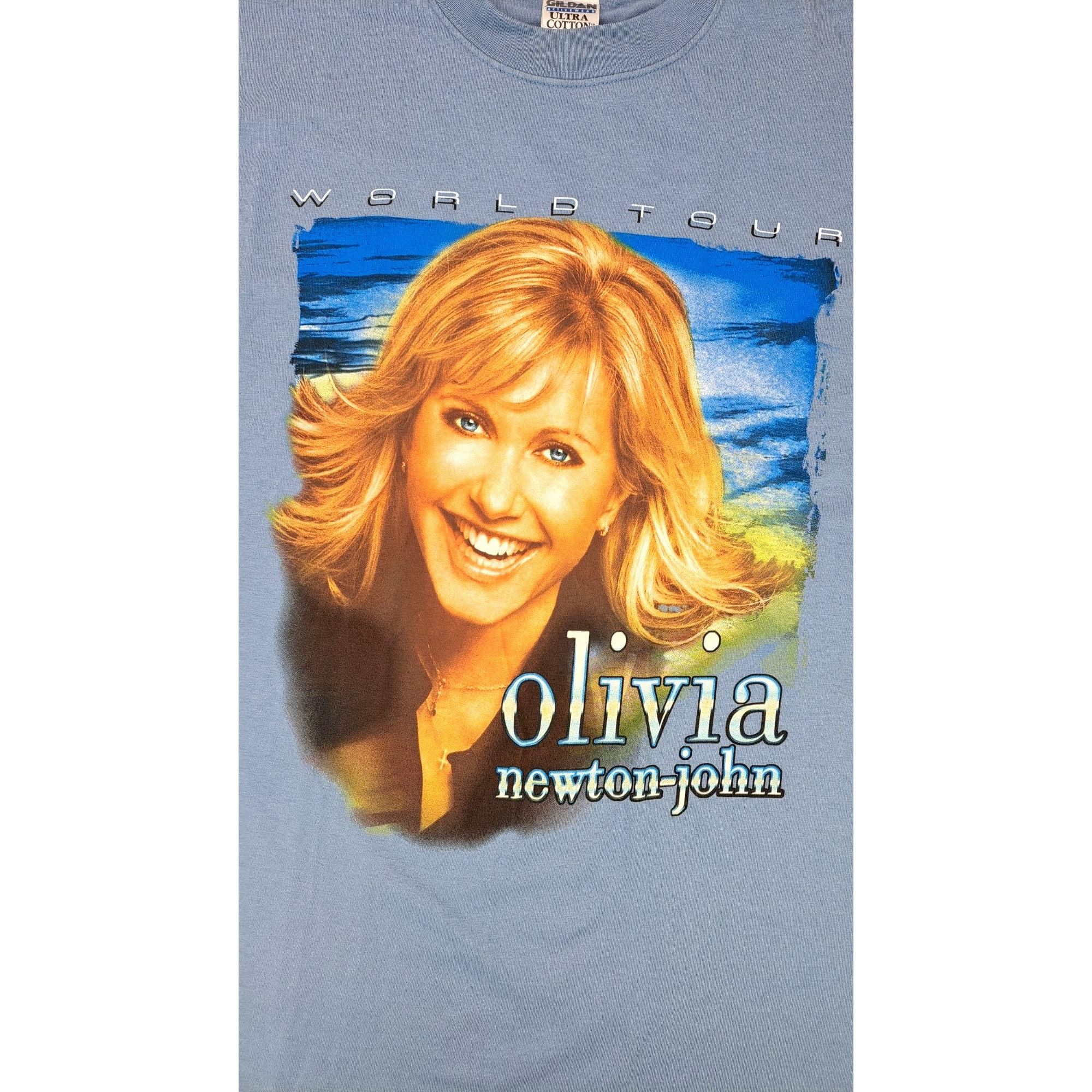 Gildan Vintage Olivia Newton-John World Tour T-Shirt Gildan Blue M Size US M / EU 48-50 / 2 - 2 Thumbnail