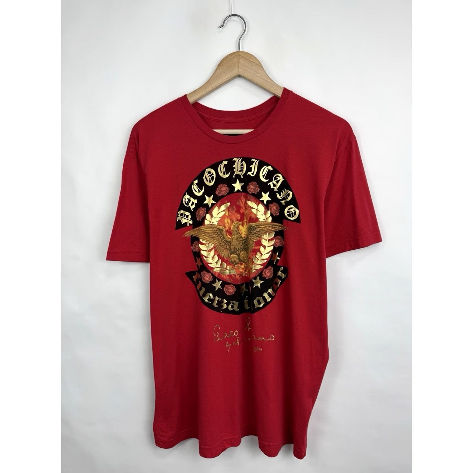 Vintage Paco Chicano T-Shirt M Men Red Y2K Christian Audigier Ed Hardy Style USA Size US M / EU 48-50 / 2 - 3 Thumbnail
