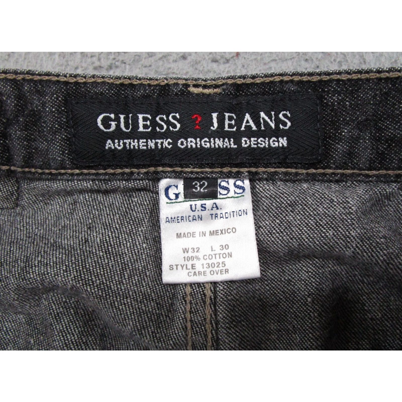 Guess VTG Guess Jeans Black Denim Straight Leg Baggy Jeans SZ 32 (30x29) GUESS Mens Jeans 5-Pocket VTG Baggy Straight Denim Jeans Size US 32 / EU 48 - 6 Thumbnail