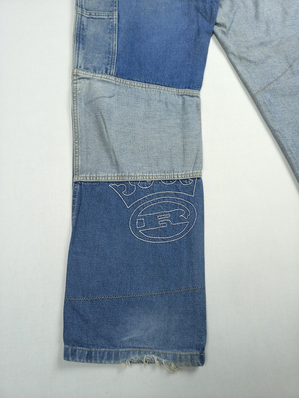 Southpole Royal Wear Patchwork Jeans Crown Logo Y2K Baggy (058) Size US 34 / EU 50 - 12 Thumbnail