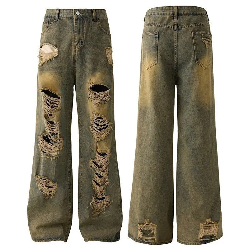 Japanese Brand Retro loose high street loose casual jeans Size US 32 / EU 48 - 4 Thumbnail