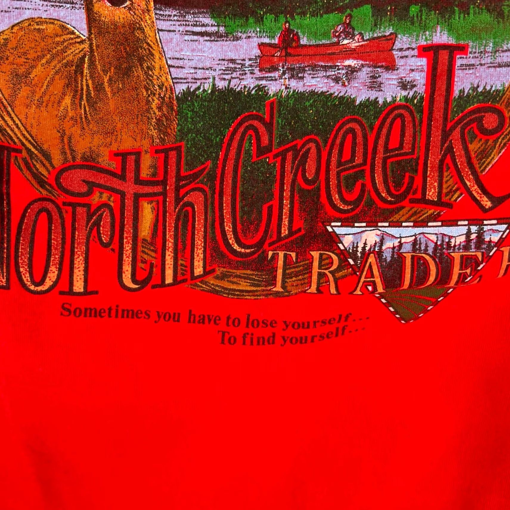 Vintage North Creek Traders T Shirt Mens Size L Red Deer Nature Adventure Shirt Adult Large Red Nature 90s? Size US L / EU 52-54 / 3 - 3 Thumbnail