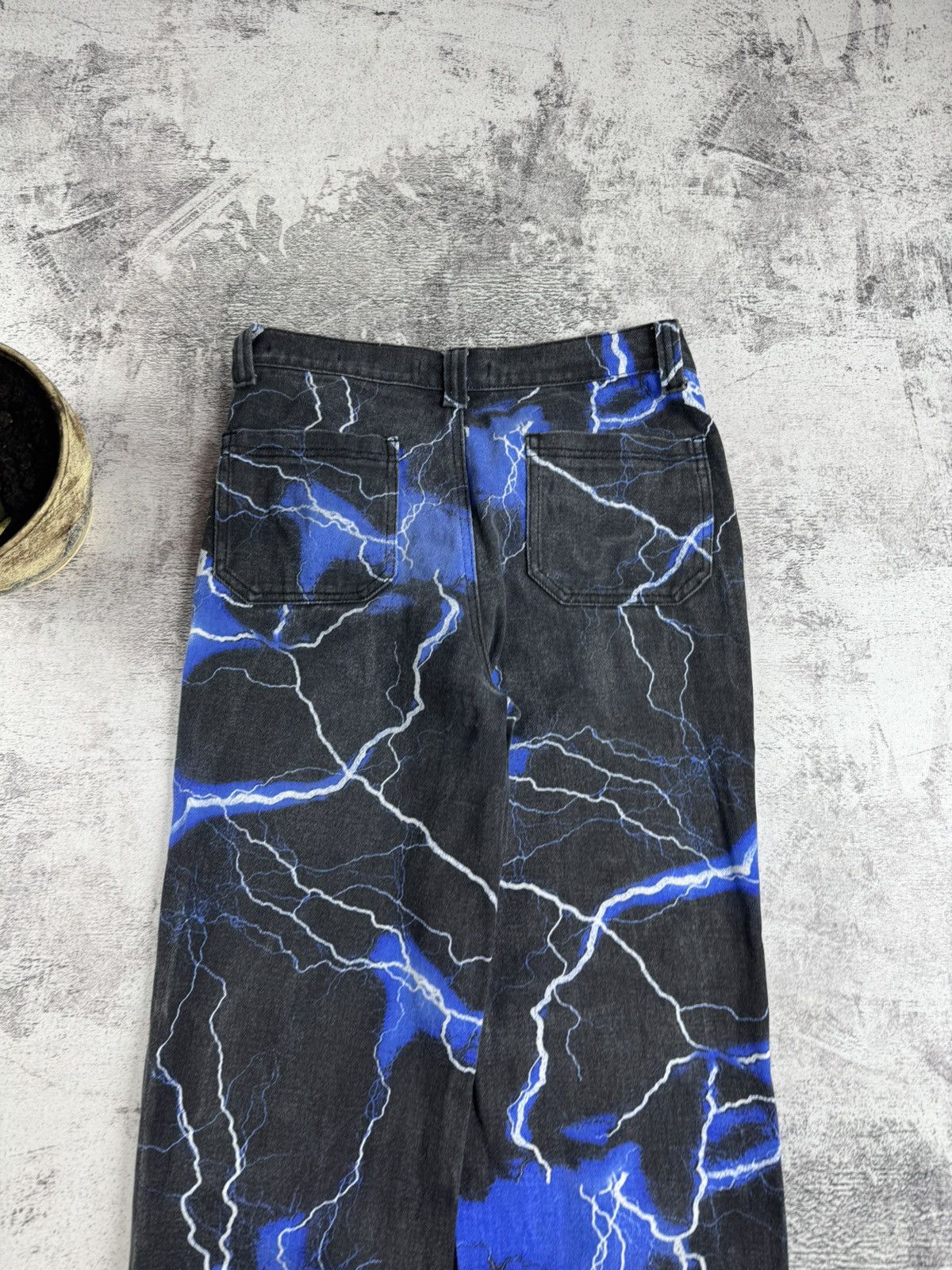 Jaded London Jaded London Blue Lighting Print Skate Jeans Pants Trousers Size US 30 / EU 46 - 6 Thumbnail