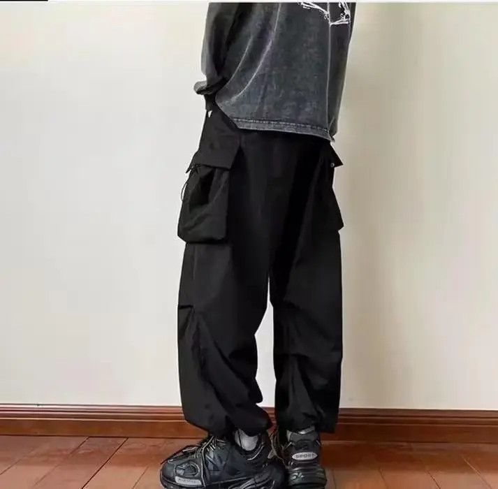 Japanese Brand × Vintage Vintage Streetwear black cargo gorp parachute pants Size US 32 / EU 48 - 4 Thumbnail