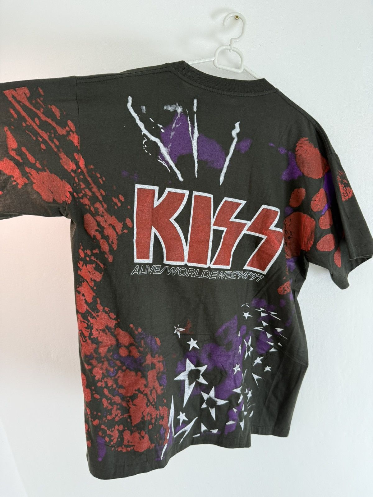Vintage Kiss metal tee merch vintage t shirt band rock big faces XL Size US XL / EU 56 / 4 - 3 Thumbnail
