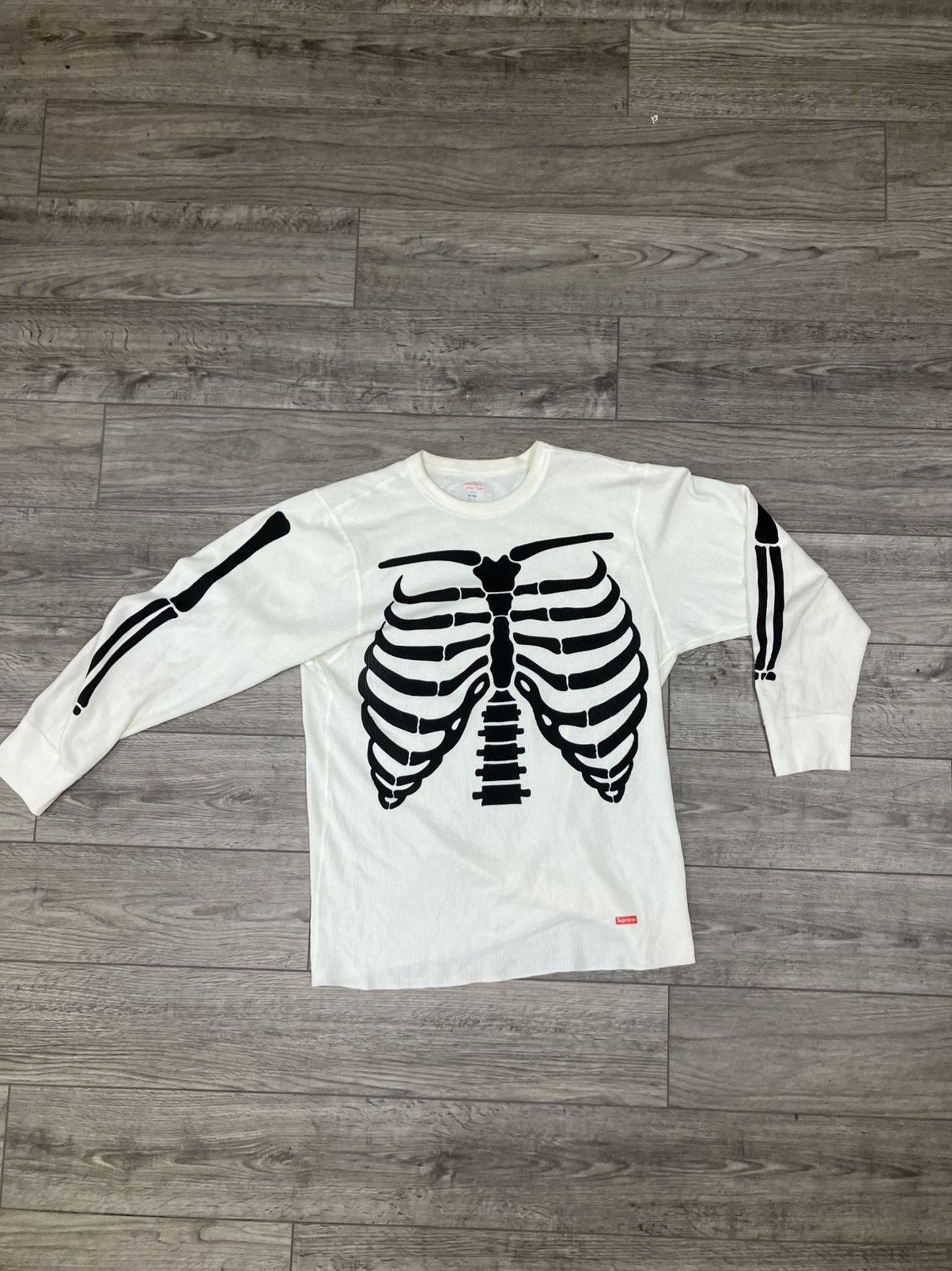 Supreme/Hanes Bones Thermal Crew ホワイト M Supreme Hanes Bones Thermal Crew (1 Pack) Natural - US