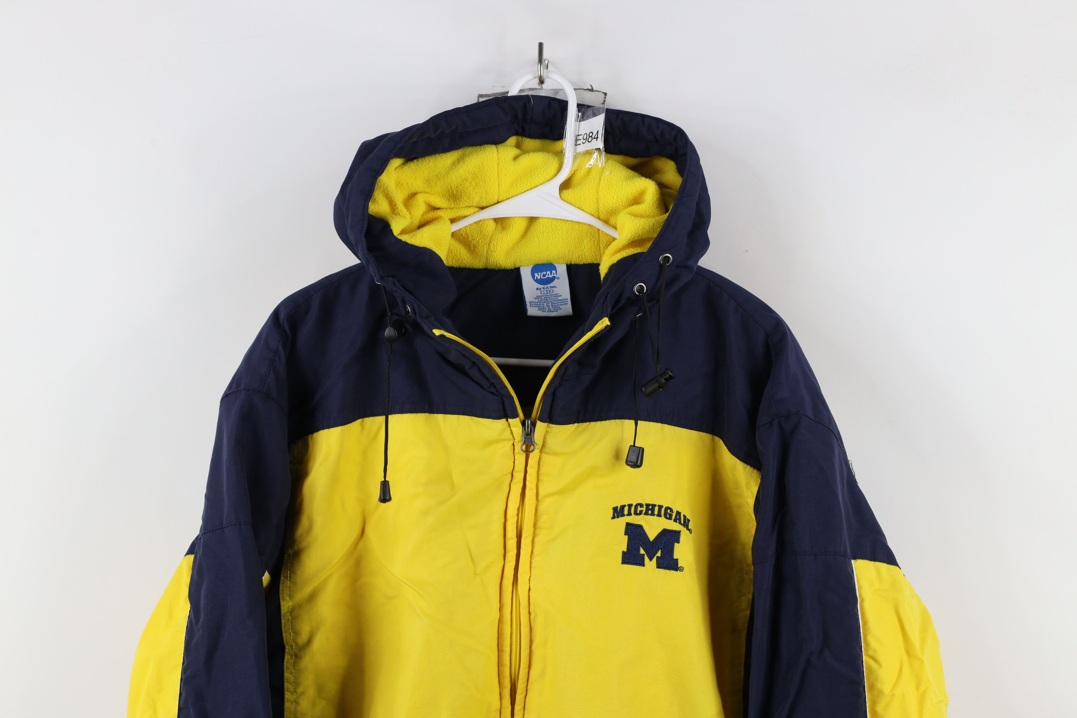 Vintage Vintage University of Michigan Fleece Lined Hooded Jacket Size US L / EU 52-54 / 3 - 2 Thumbnail
