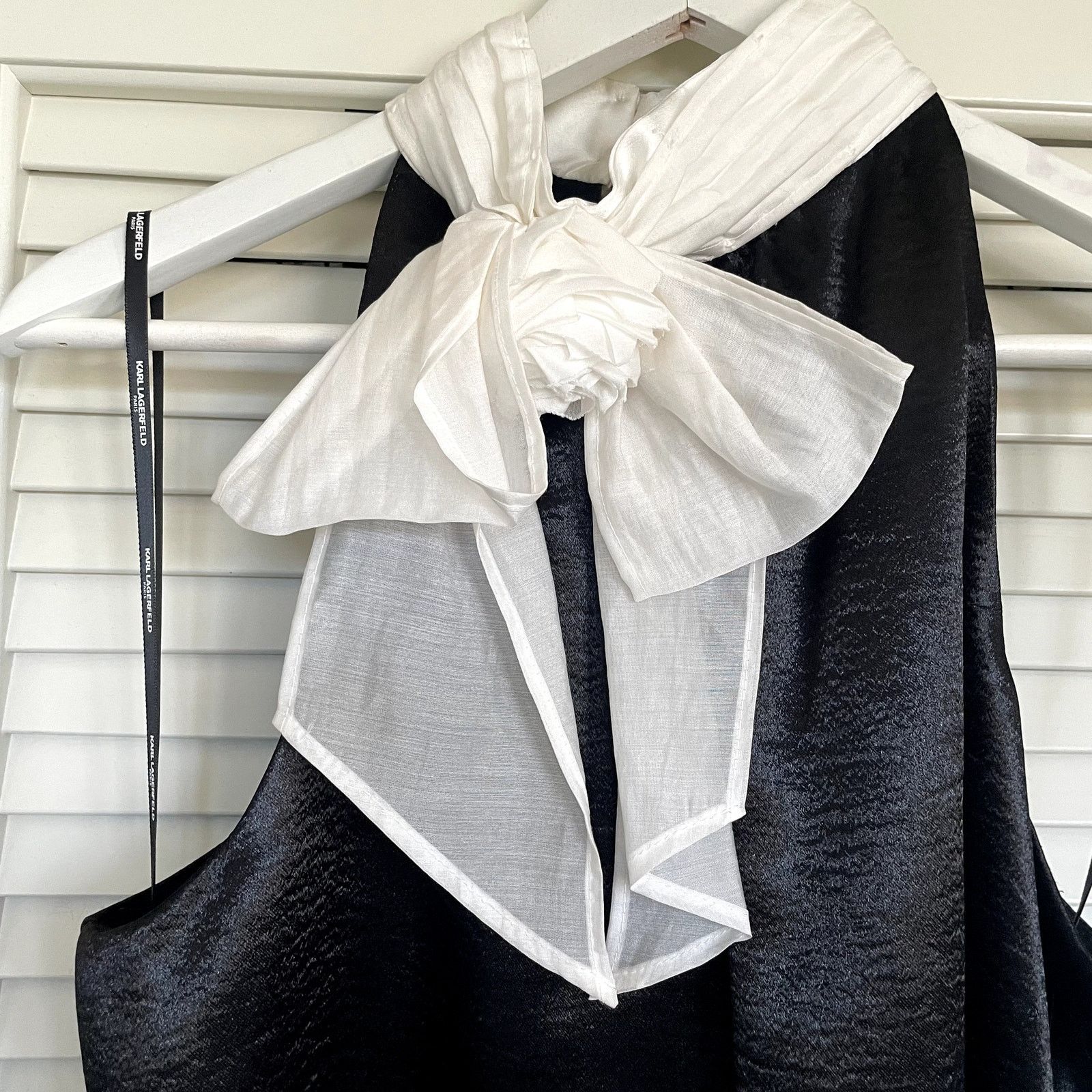 Karl Lagerfeld NWT Karl Lagerfield Paris Satin Dress Top Medium Glam Luxury Size M / US 6-8 / IT 42-44 - 7 Thumbnail