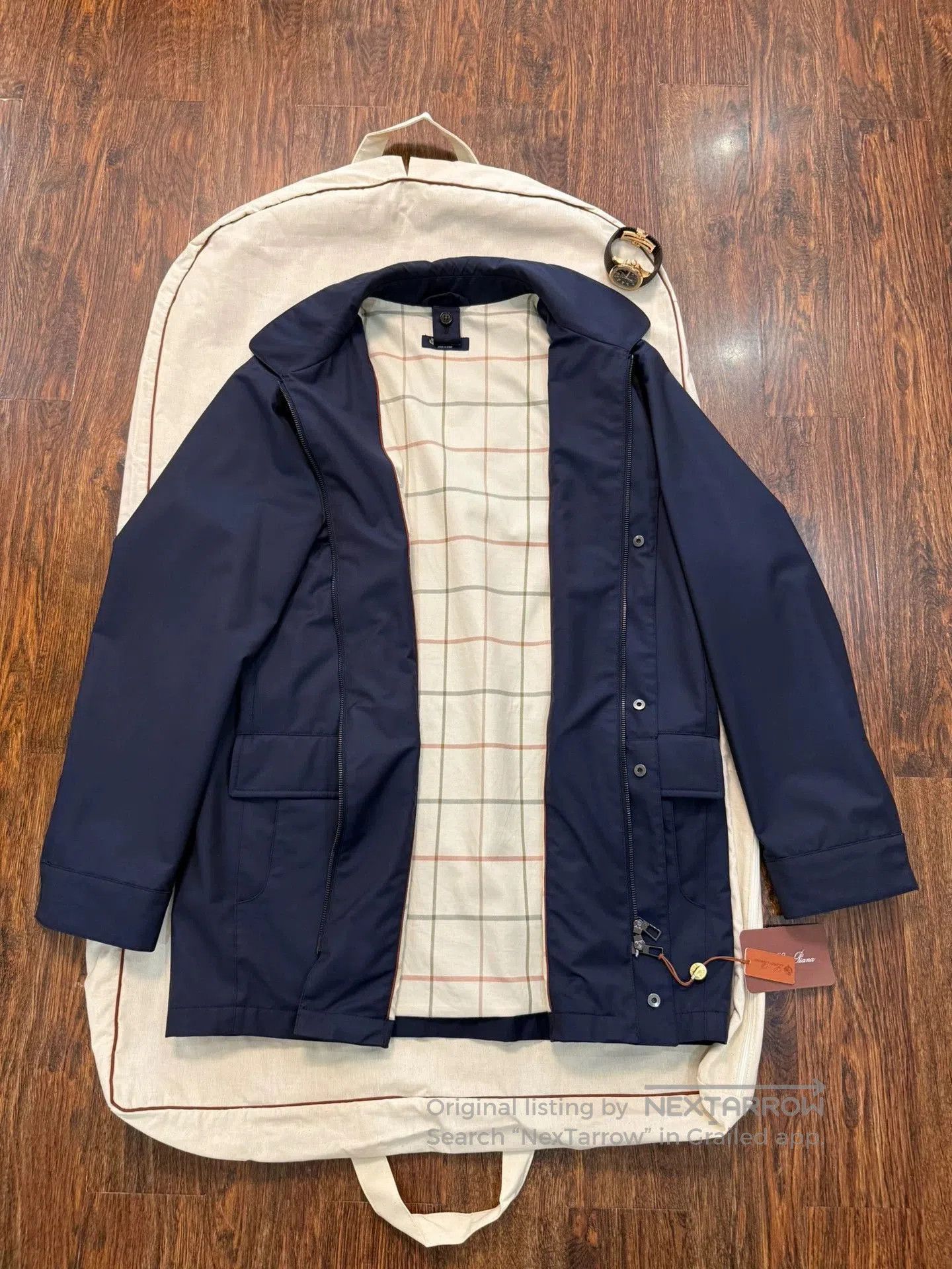 Loro Piana Blue Collared Light Jacket with Front Pockets. Size US M / EU 48-50 / 2 - 3 Thumbnail