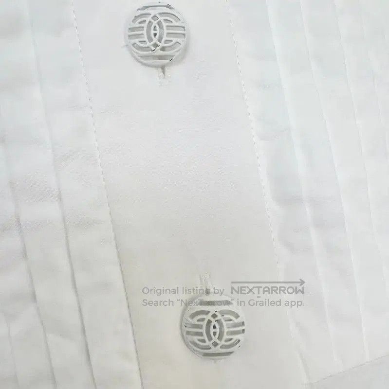 Chanel Chanel White Cotton Long Sleeve Shirt . Size M / US 6-8 / IT 42-44 - 4 Thumbnail