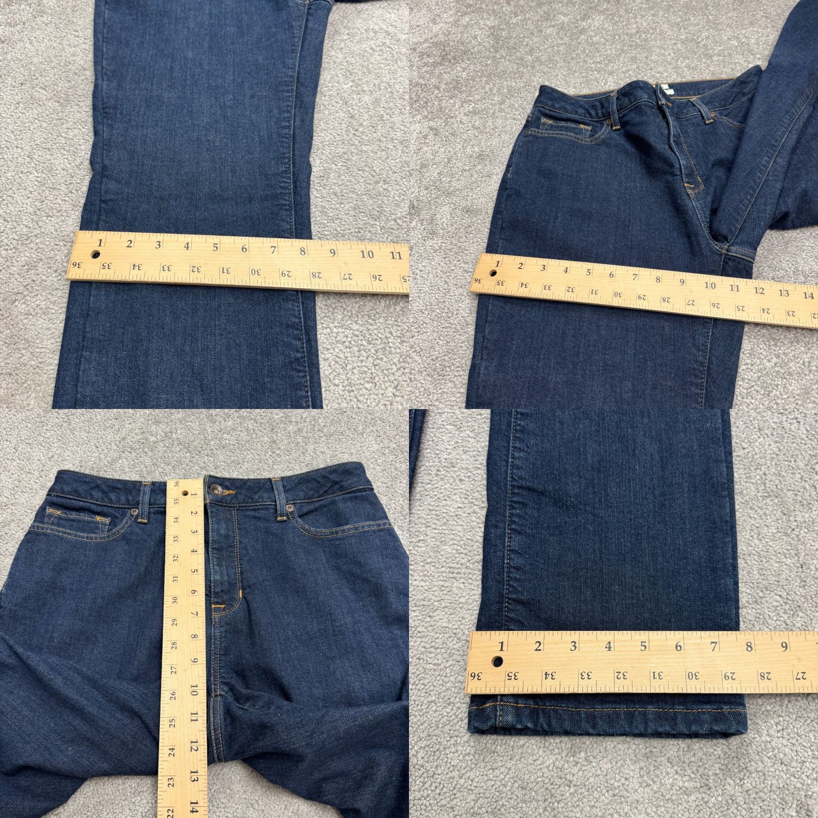Vintage L.L. Bean Classic Fit Jeans Womens 10 Blue Dark Wash Lined Straight Leg Denim Size 30" / US 8 / IT 44 - 9 Thumbnail