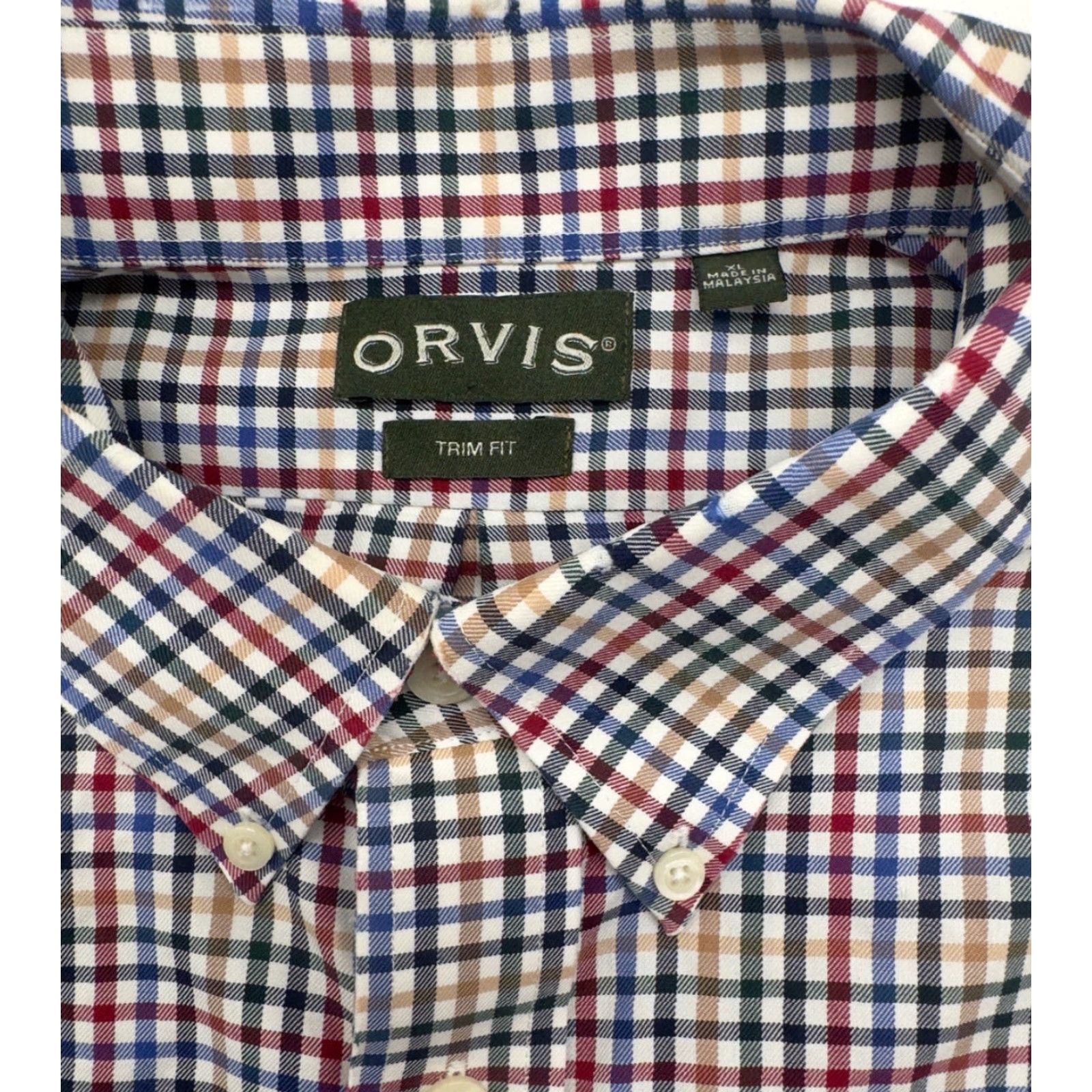 Orvis Orvis Long Sleeve Button-Up Mens XL Check Shirt Trim Fit 100% Cotton Multicolor 2565 Size US XL / EU 56 / 4 - 2 Thumbnail