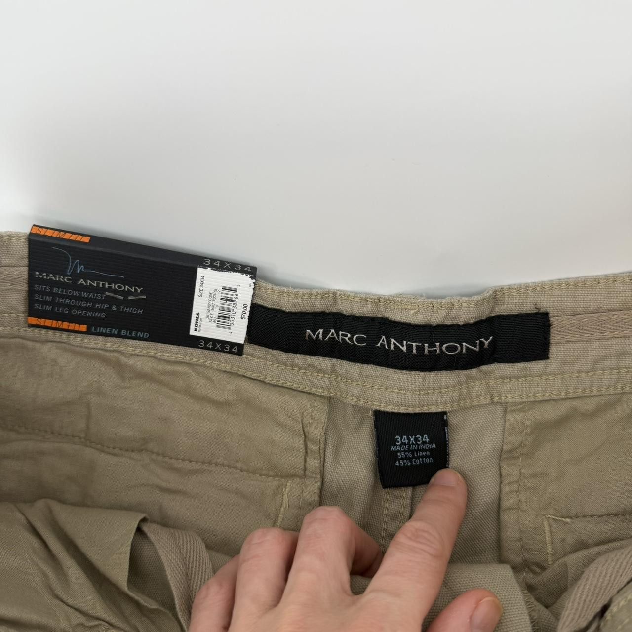The Unbranded Brand Nwt Mens Marc Anthony Linen Size US 34 / EU 50 - 4 Thumbnail