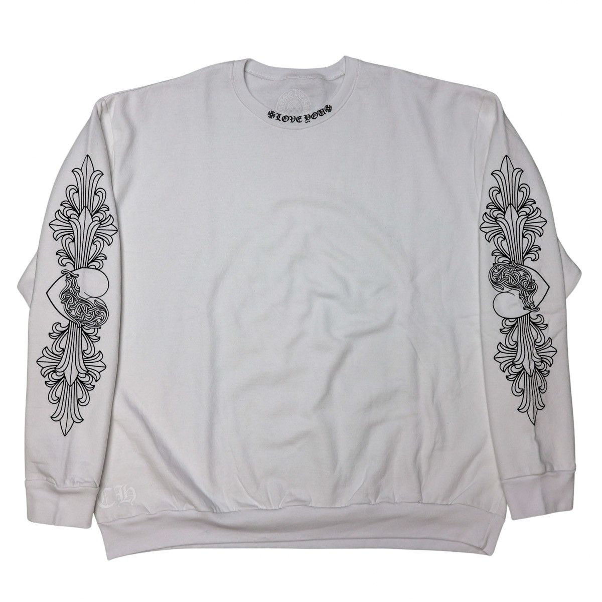 Chrome Hearts Chrome Hearts Love You Floral Heart Crewneck
