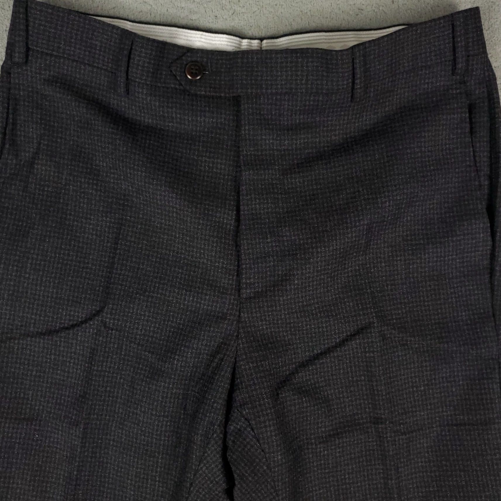 Zanella Zanella Pants Mens 32x28 Gray Dress Pants Flat Front Wool Trousers Chino Slacks Regular Fit Size US 32 / EU 48 - 5 Thumbnail