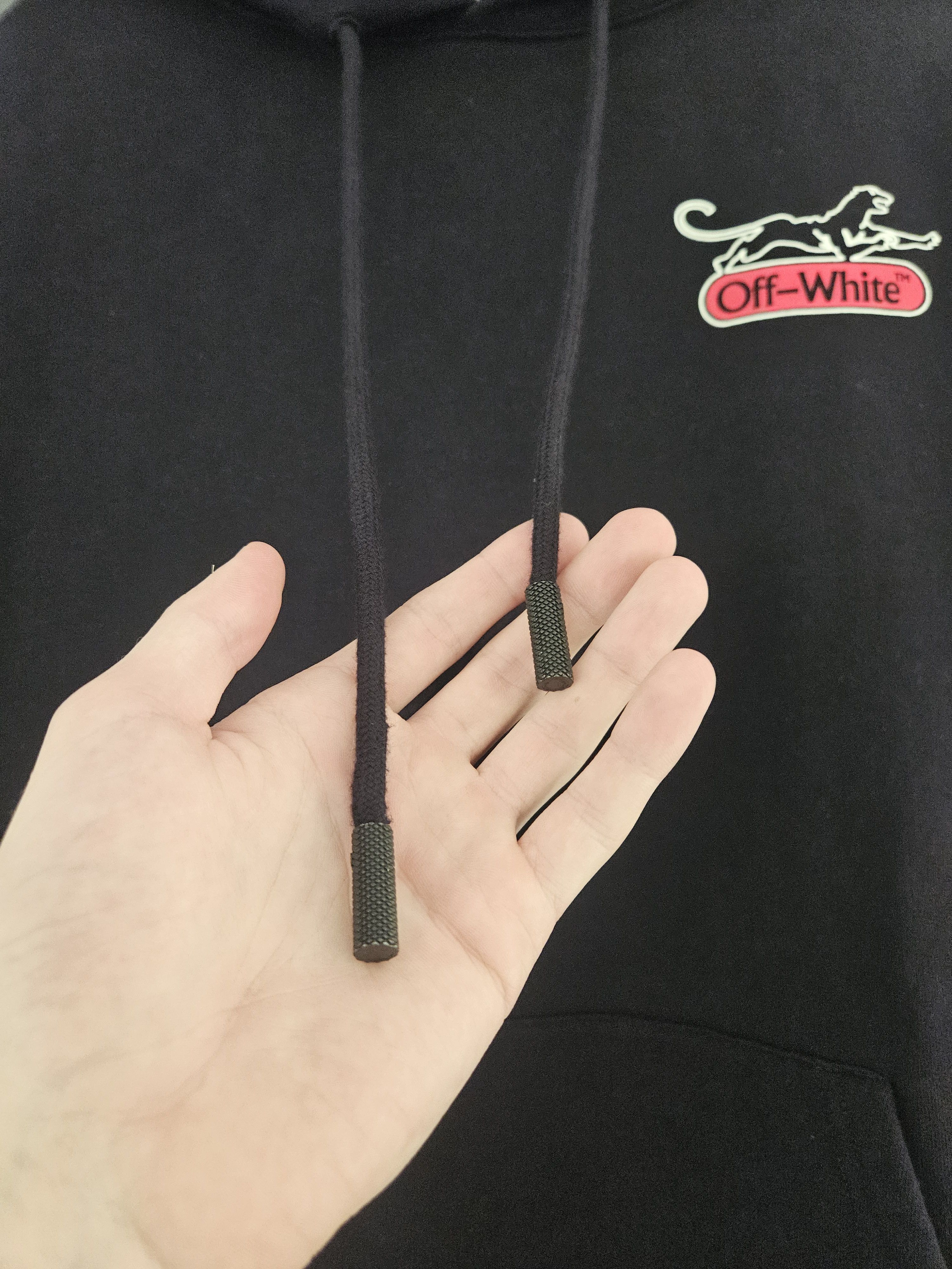 Off-White Off White Panther Logo Russian Script Black Hoodie Size US M / EU 48-50 / 2 - 7 Thumbnail