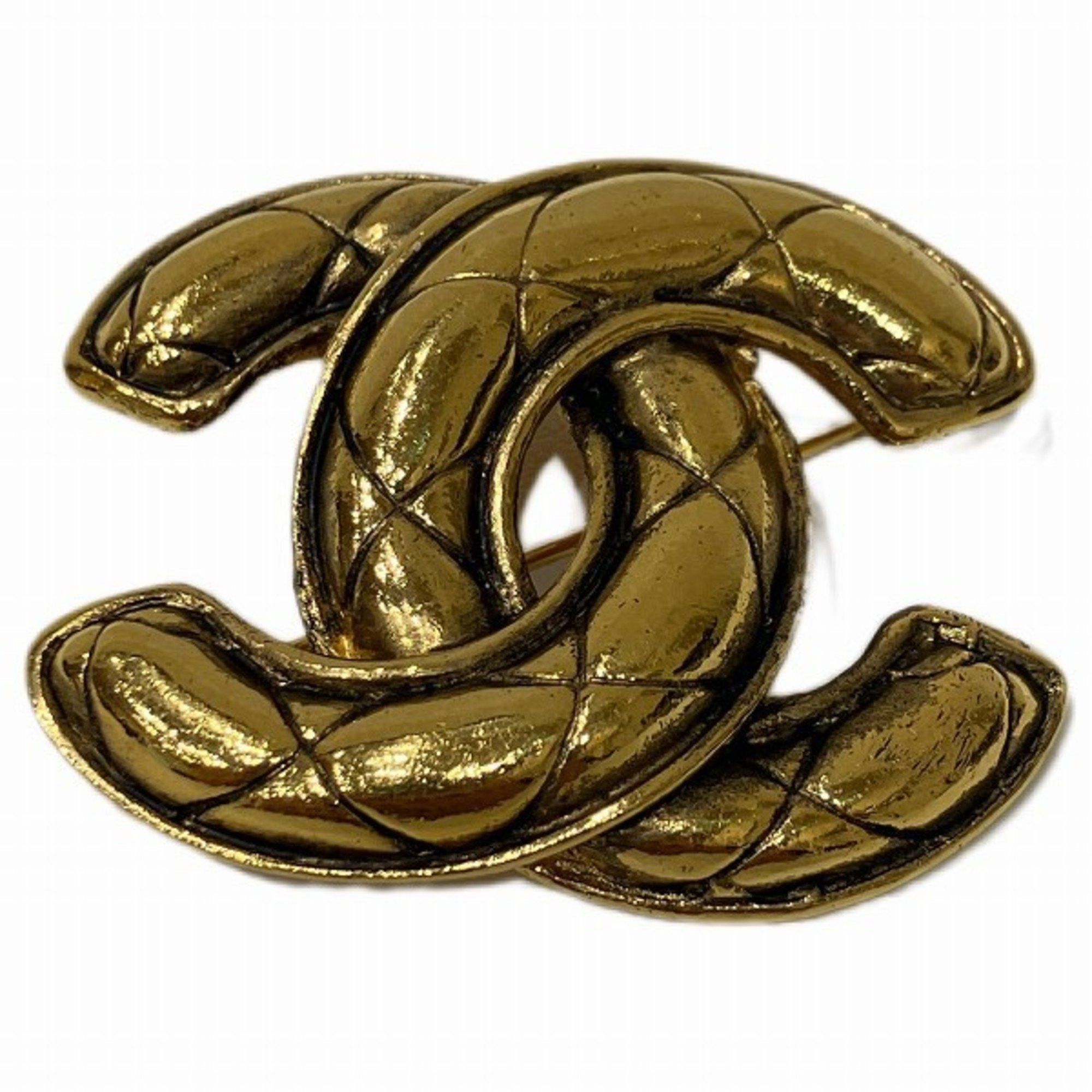image of Chanel Cocomark Gold 1142 Brand Accessories Brooch Ladies, Women's